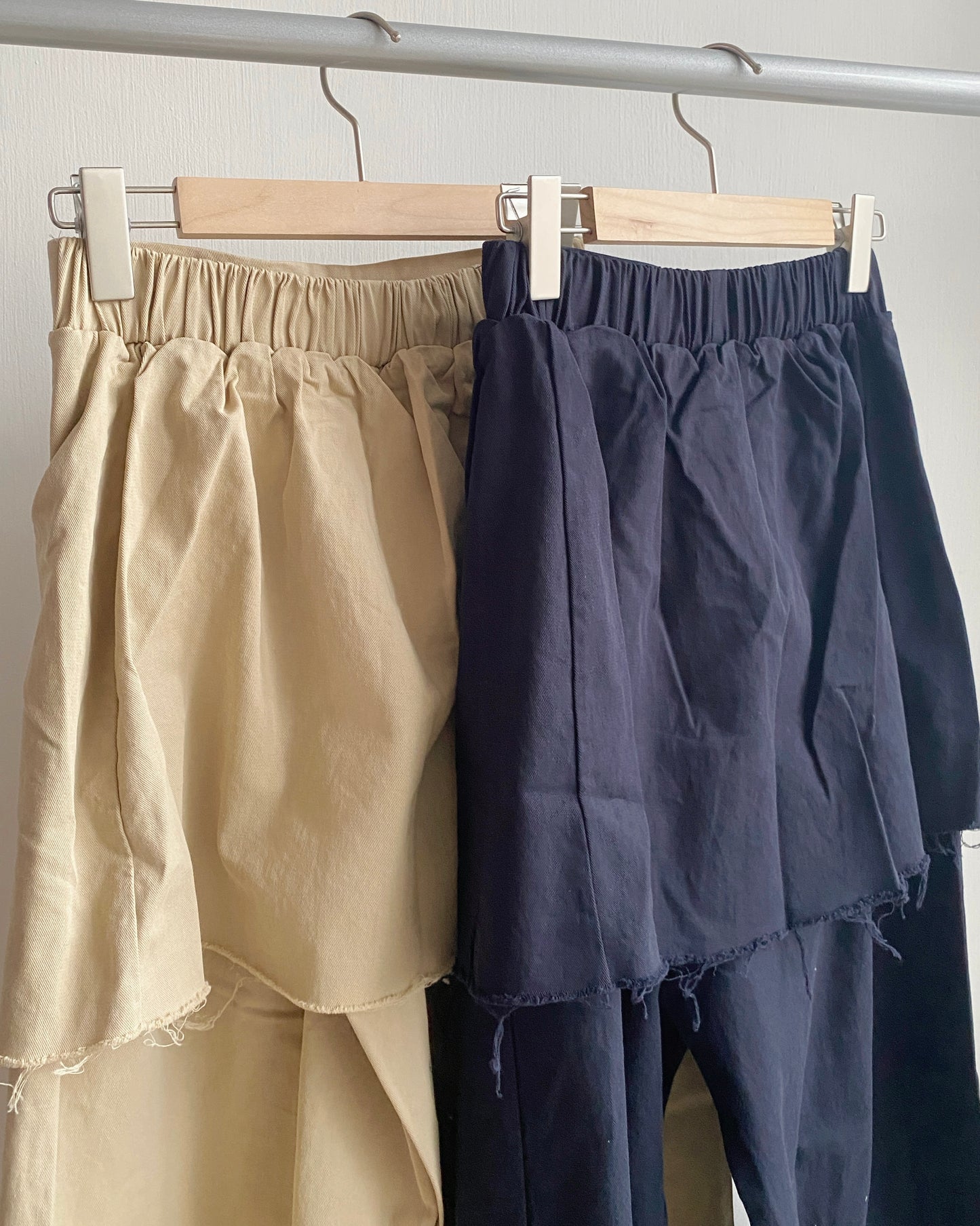 現貨 PT071 Wrap Pants - Beige | Navy