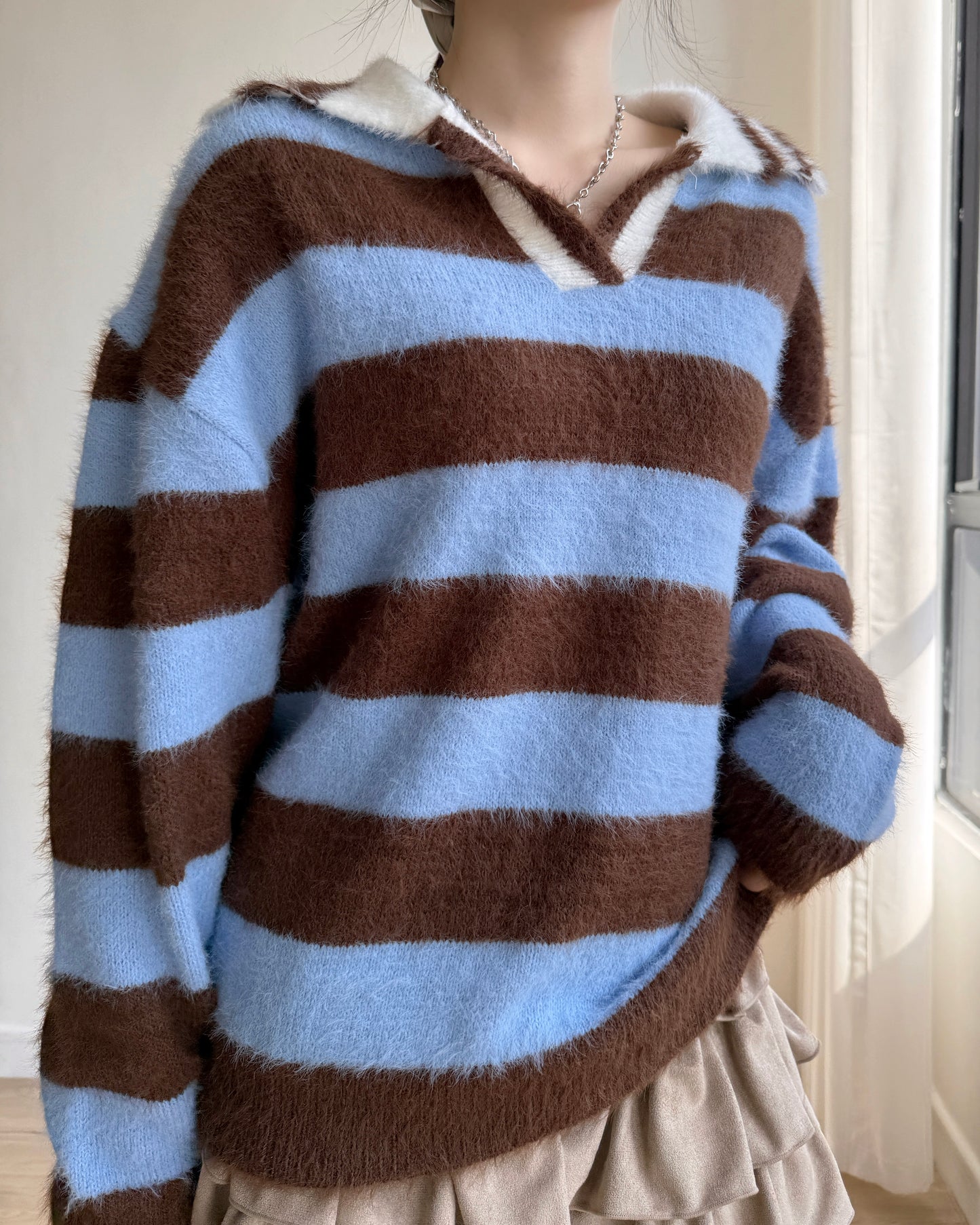 TP556 MoMo Striped Knit - Blue | Black