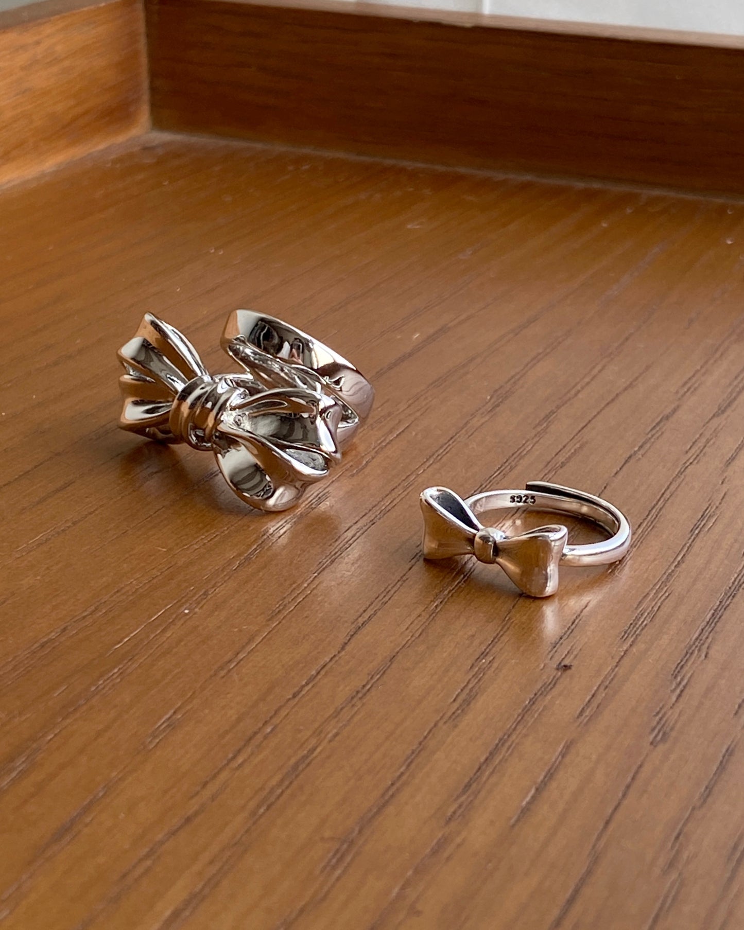 KA318 S925 🎀 Ribbon Ring