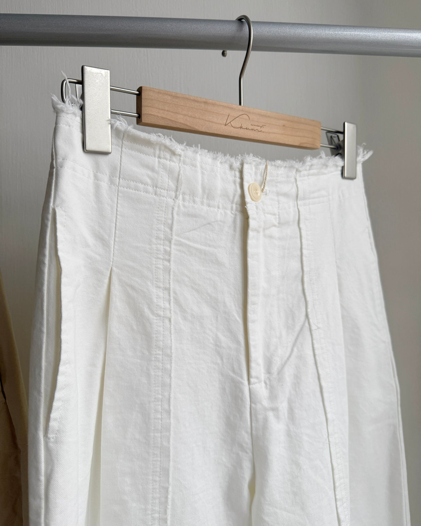 現貨 PT072 Wide Straight-Fit Cotton Pant - White | Beige | Black