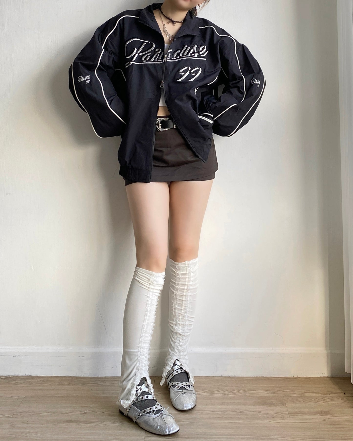 JK037 Oversize Unisex Jacket - Gray | Black