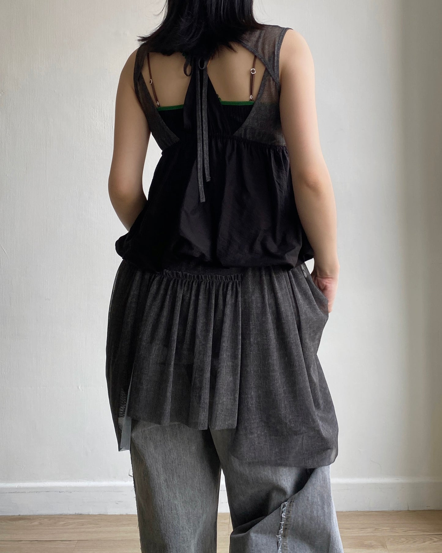 DS270 Sheer Ops - Black | Orange