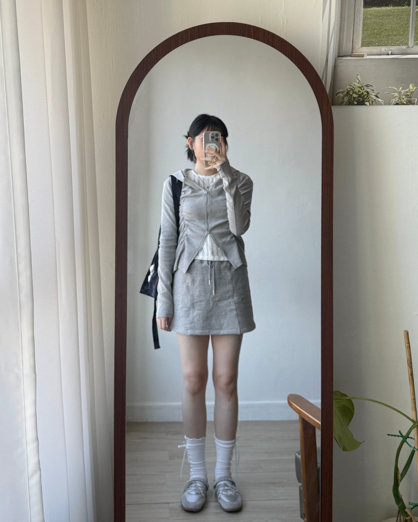 SP019 Pintuck Skort - White | Gray | Black