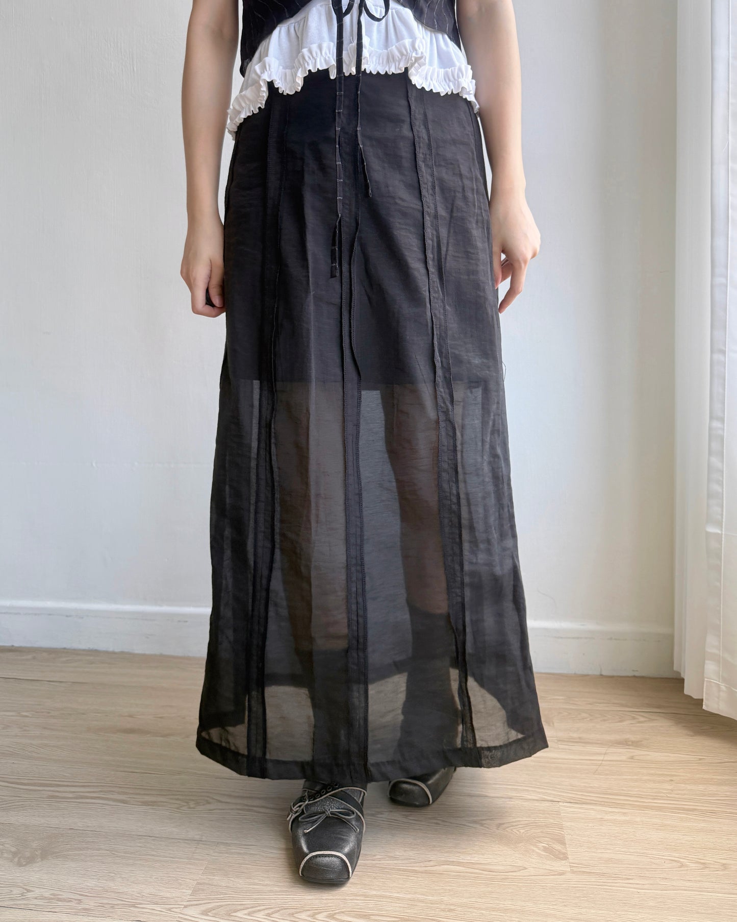 SK195 Dover Skirt - Ivory | Black