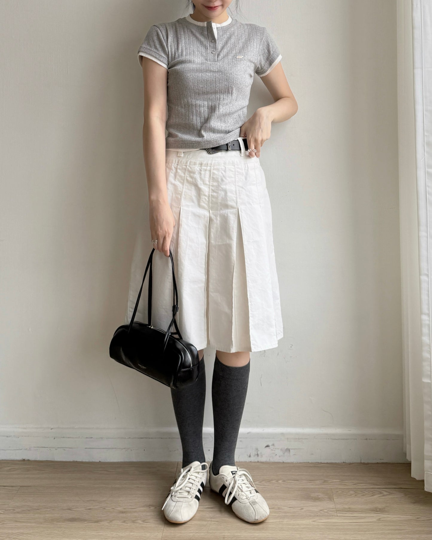 TP590 Layer QQ Top - Gray | White