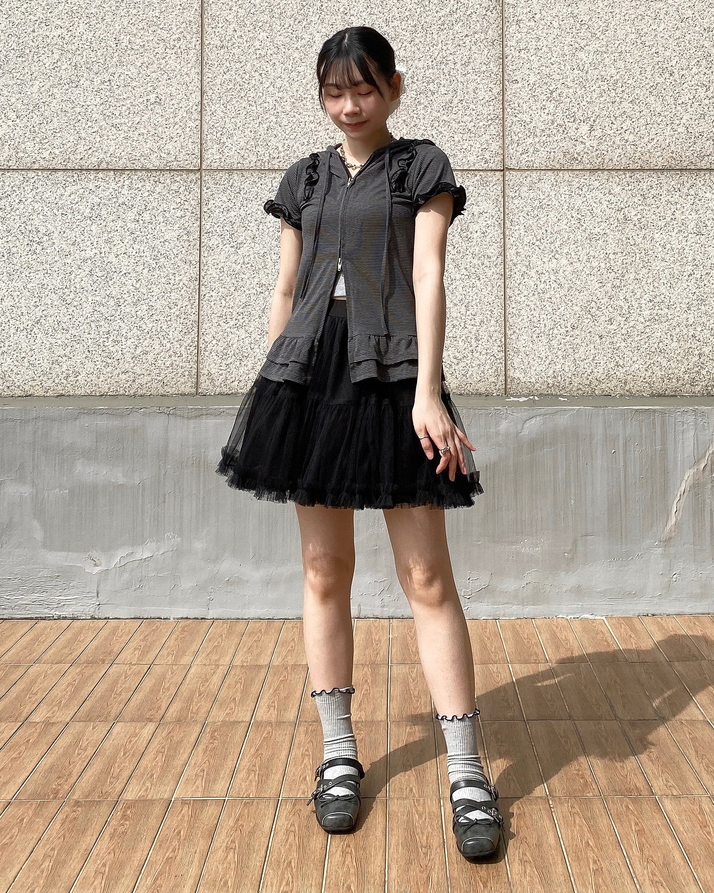 SK187 Mini Skirt - White | Black