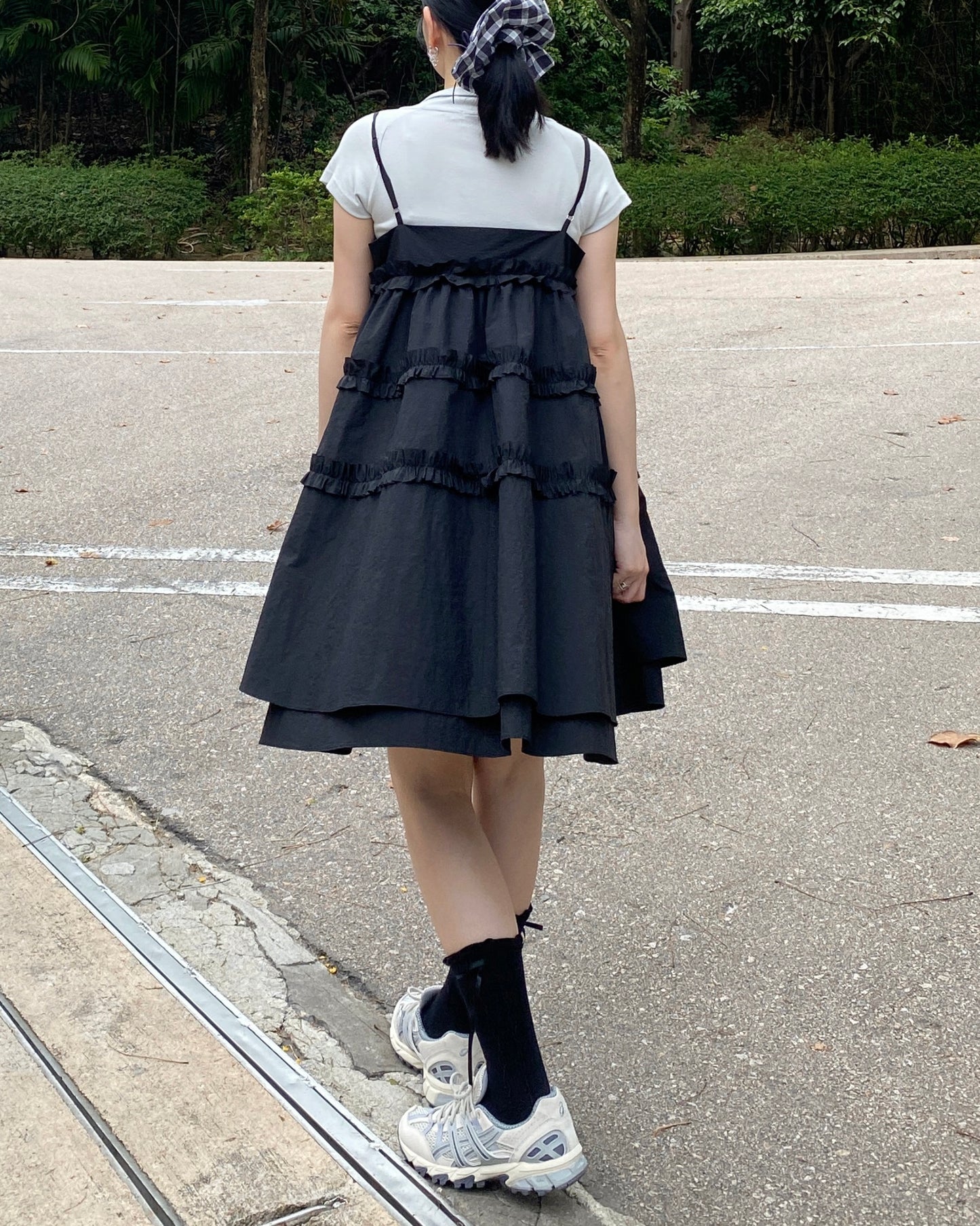 DS273 Balloon Frill OPS - Ivory | Black