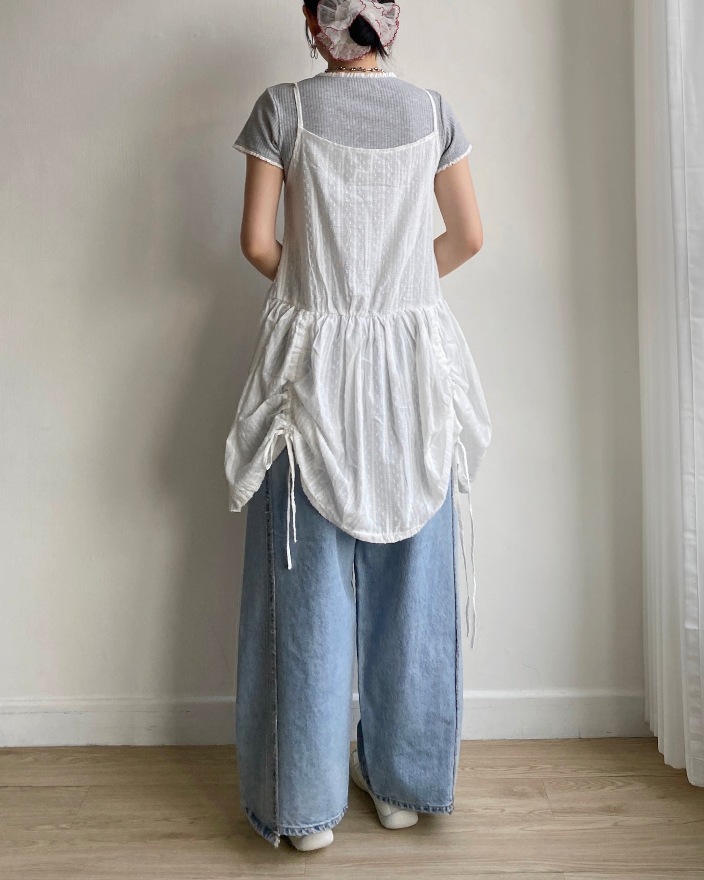 JN058 Irregular Jeans - Blue | charcoal