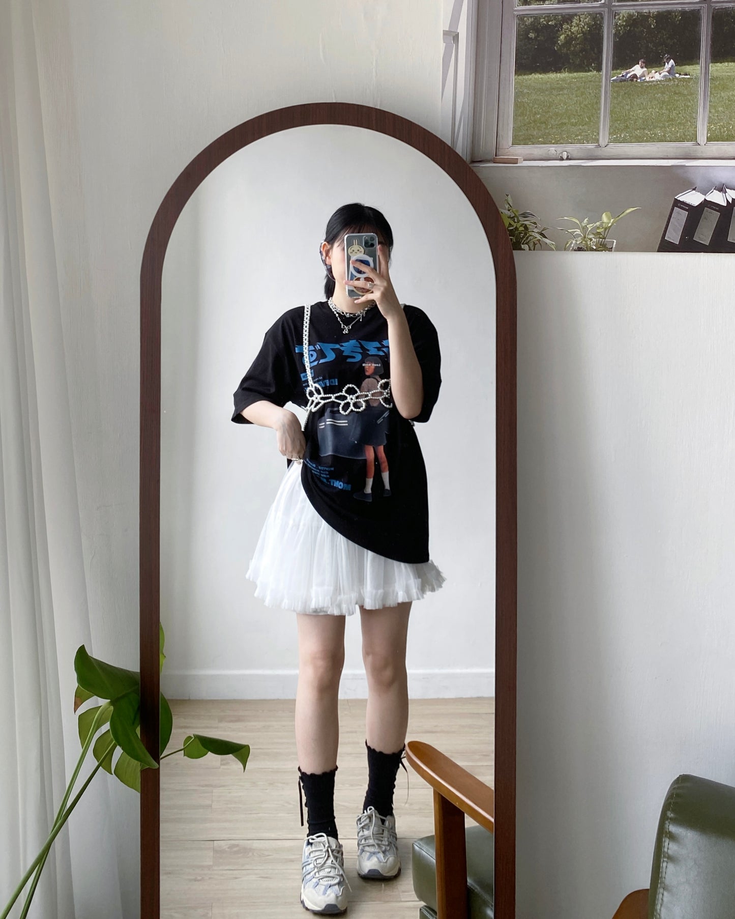TP521 Oversize Print TEE - White | Gray | Black