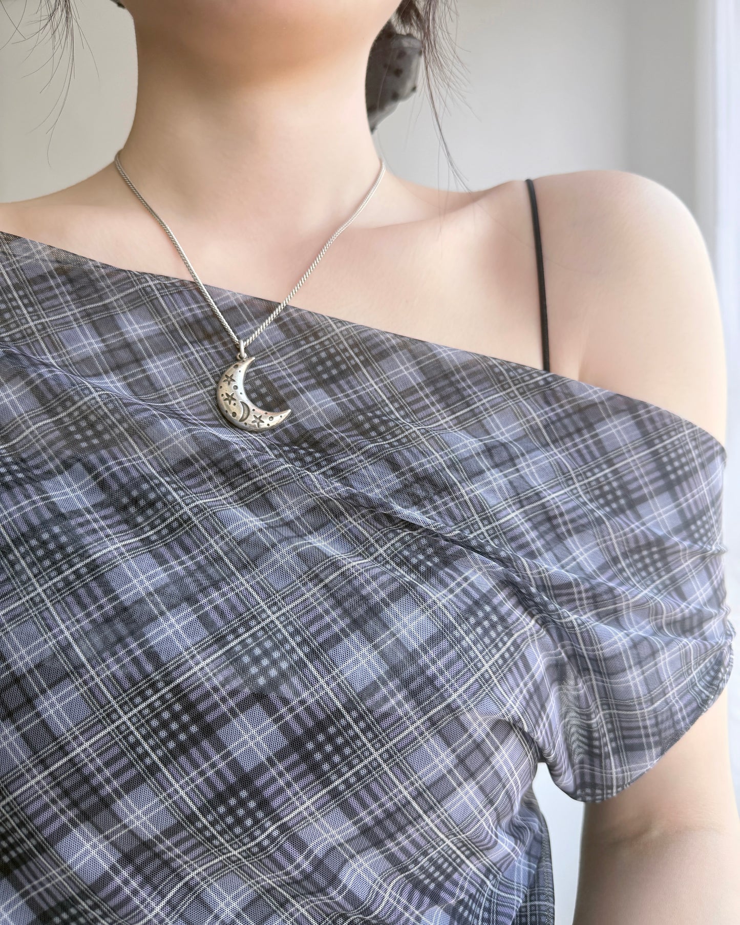 TP537 Check off-shoulder - Yellow | Black