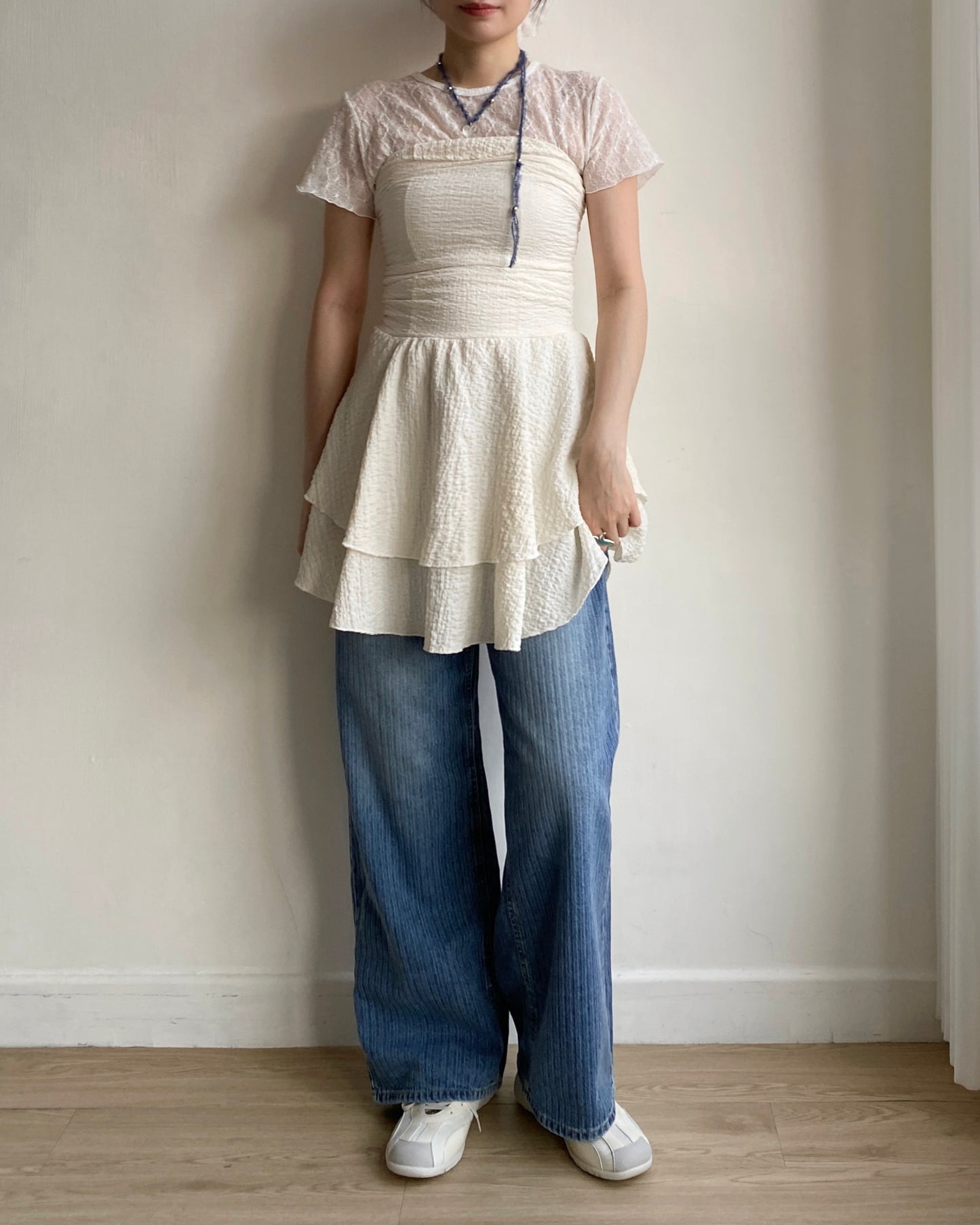 JN059 Stripe Jeans - Blue