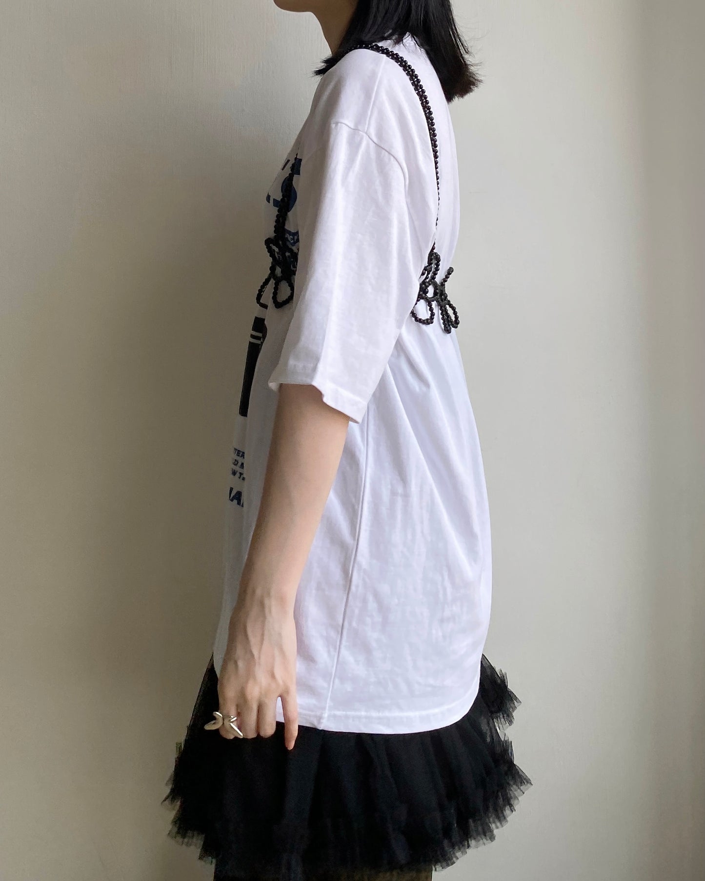 TP521 Oversize Print TEE - White | Gray | Black