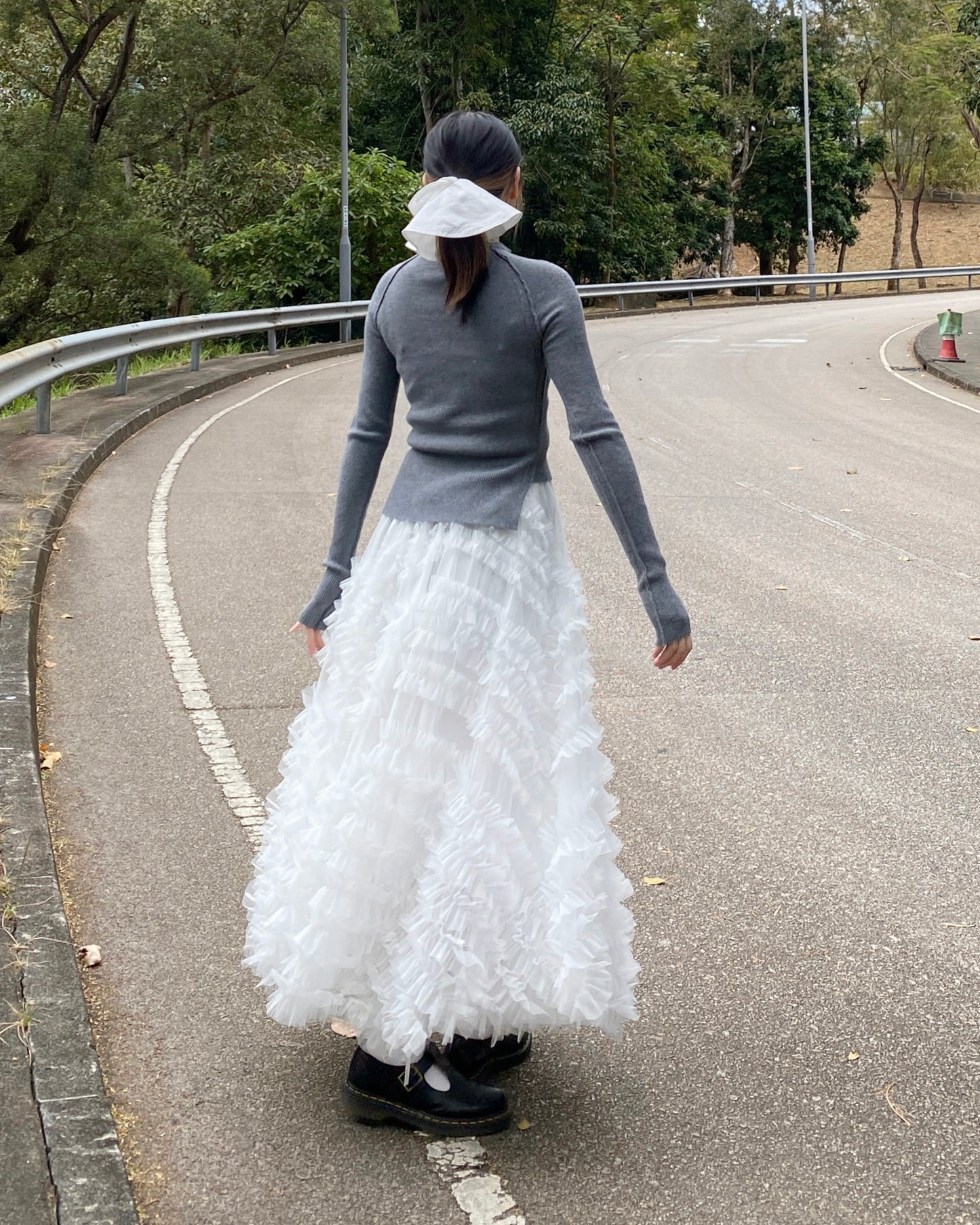 CD050 Irregular Cardigan - Gray | Black