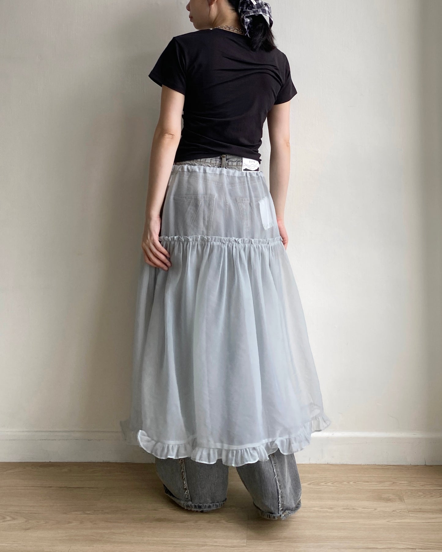 TP520 Pin-tuck Pleated Tee - Black | Navy | White