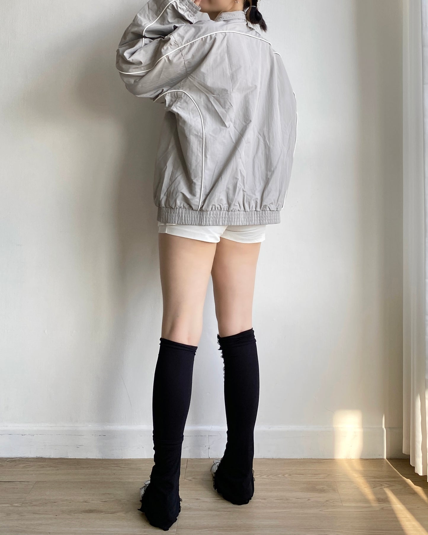 JK037 Oversize Unisex Jacket - Gray | Black