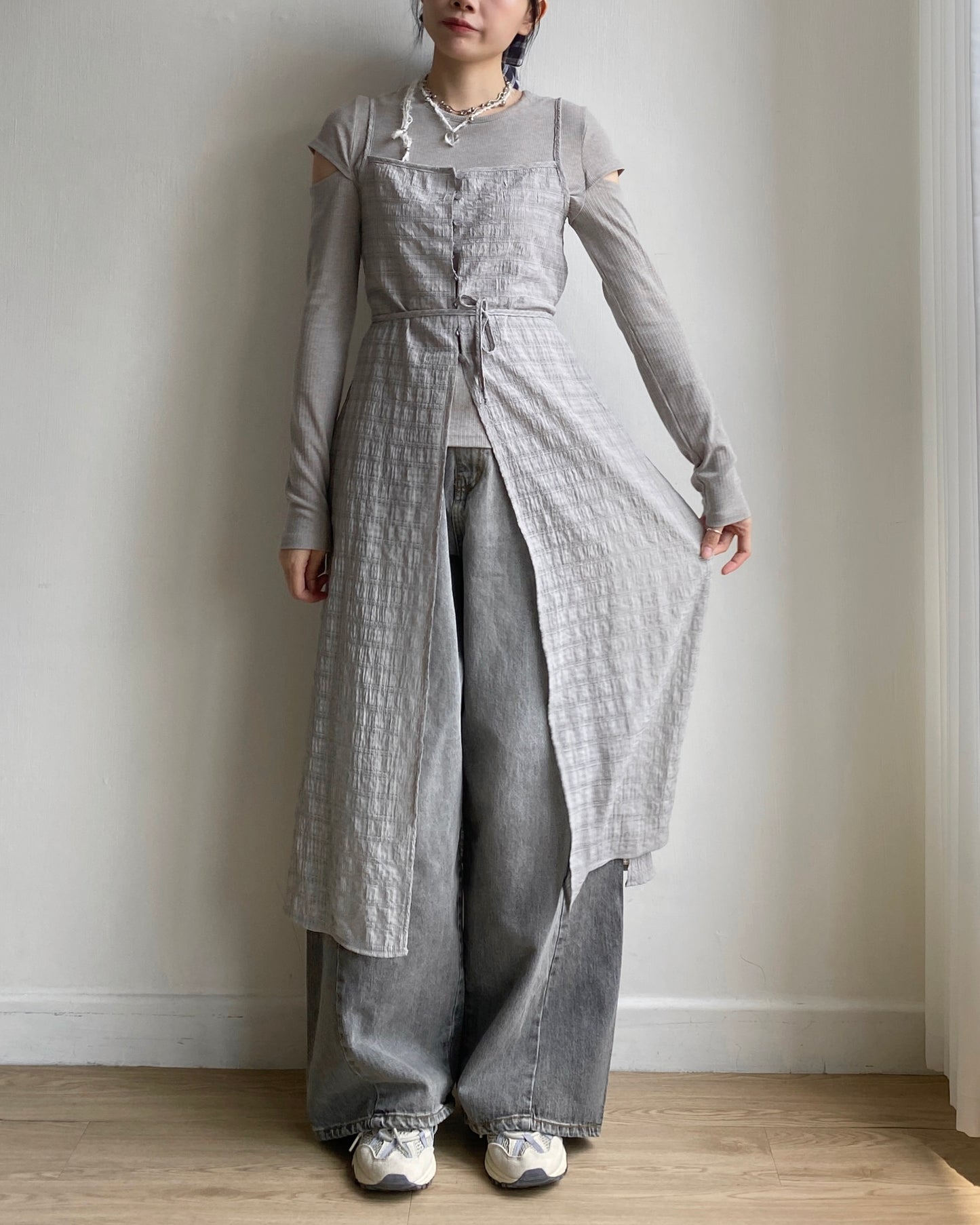 JN058 Irregular Jeans - Blue | charcoal