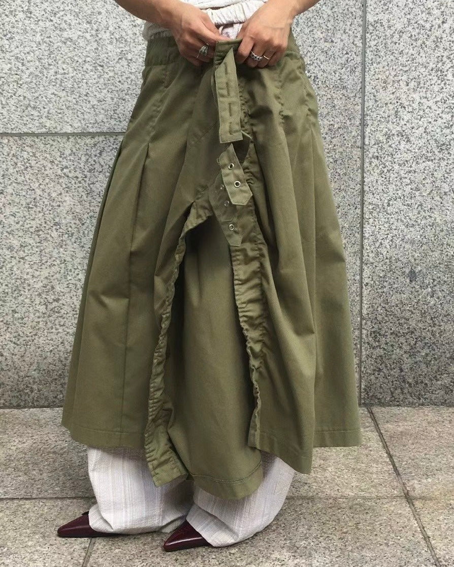 SK200 Wrap Skirt - Khaki | Beige | Black