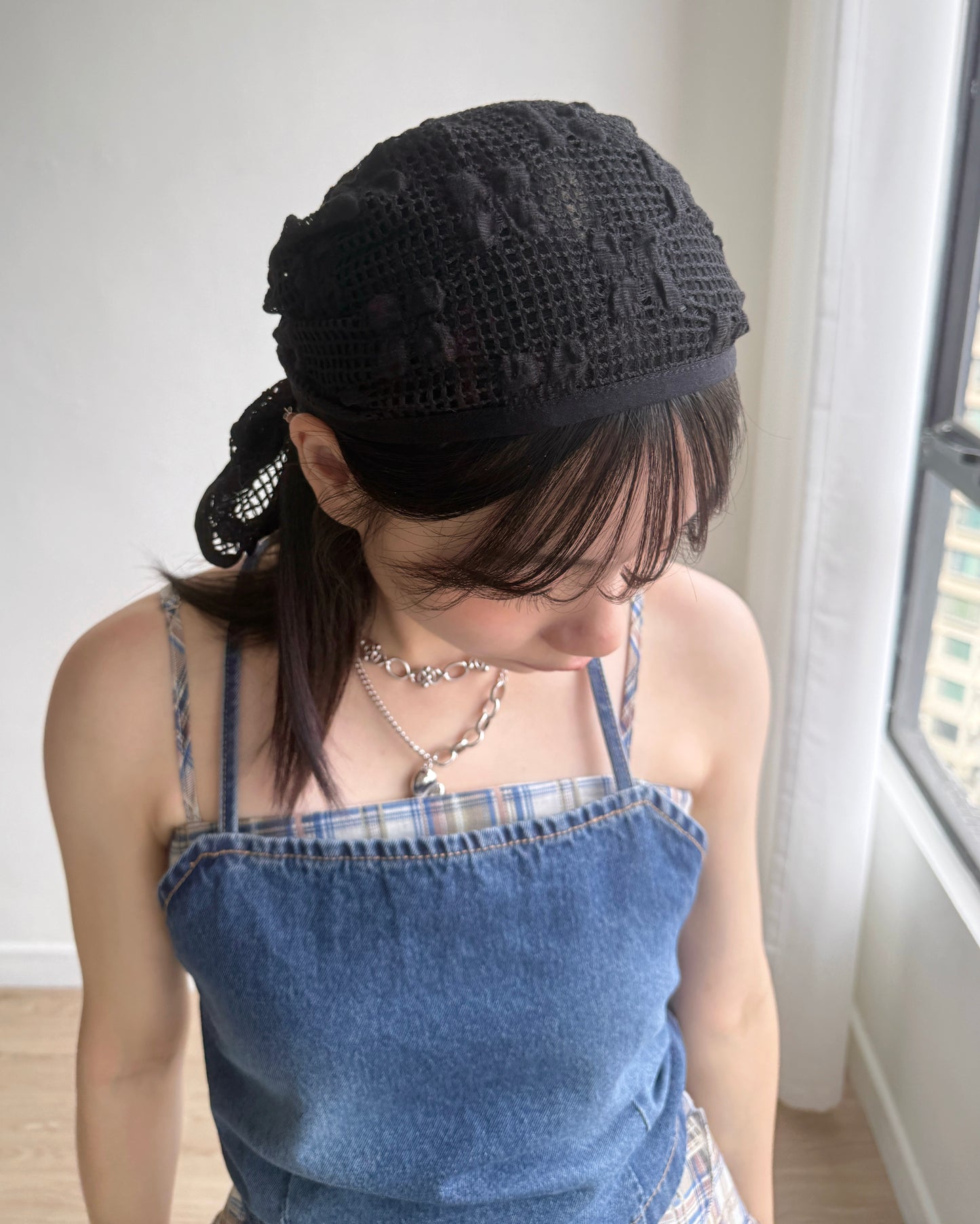 VT253 Denim Strap Camisole - Light Blue | Navy
