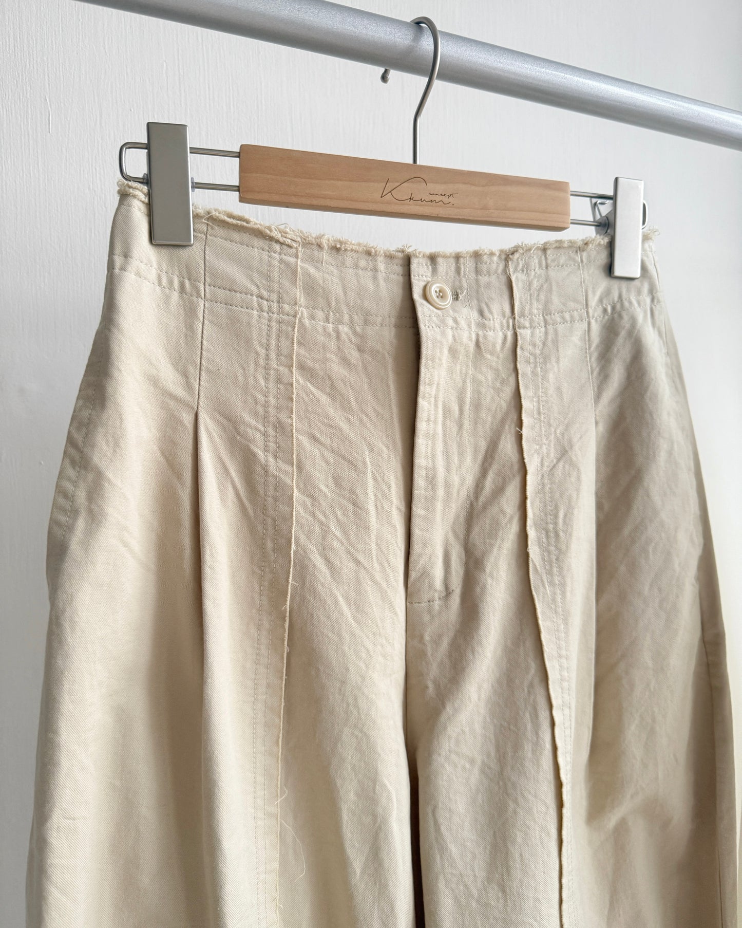 現貨 PT072 Wide Straight-Fit Cotton Pant - White | Beige | Black