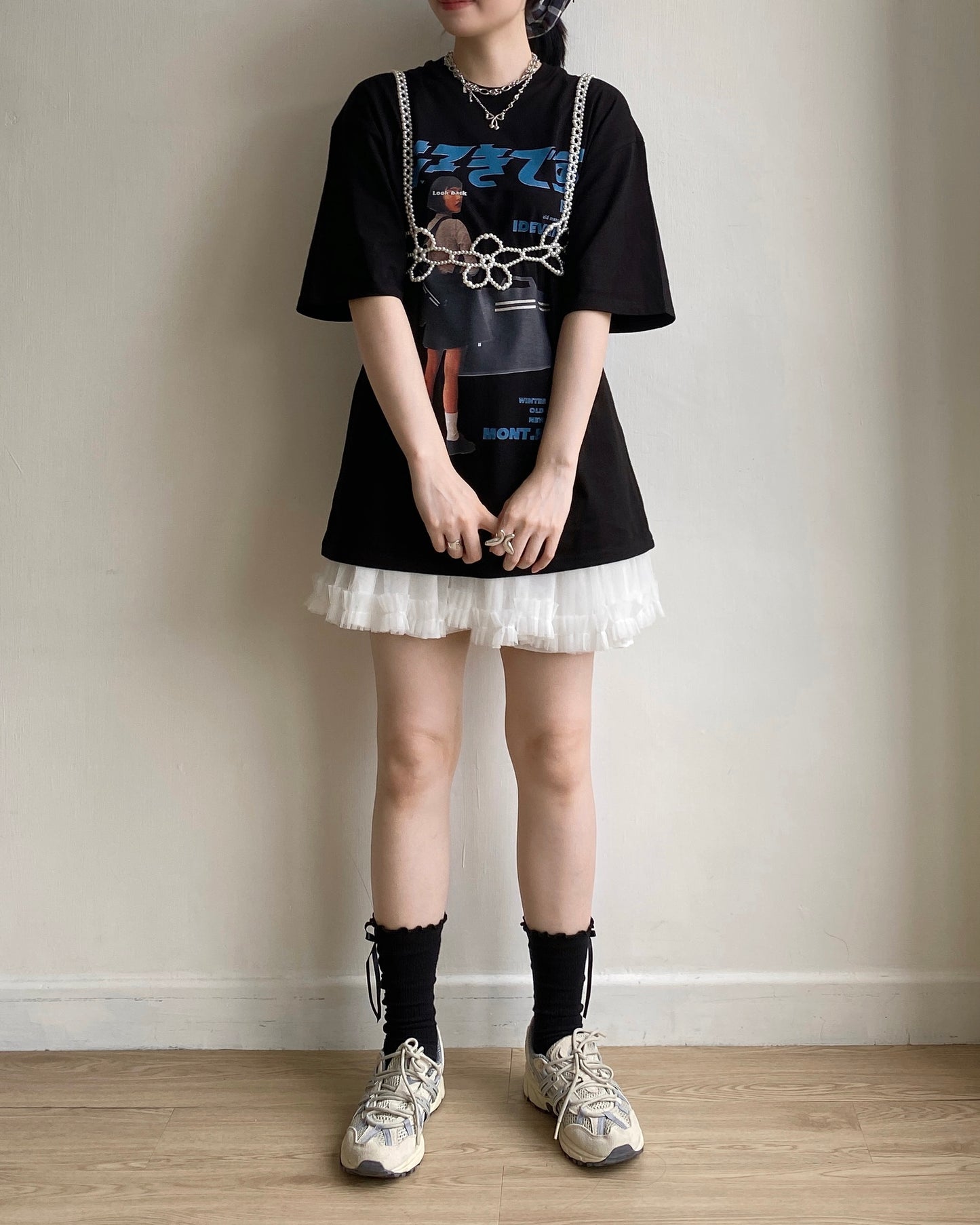 TP521 Oversize Print TEE - White | Gray | Black