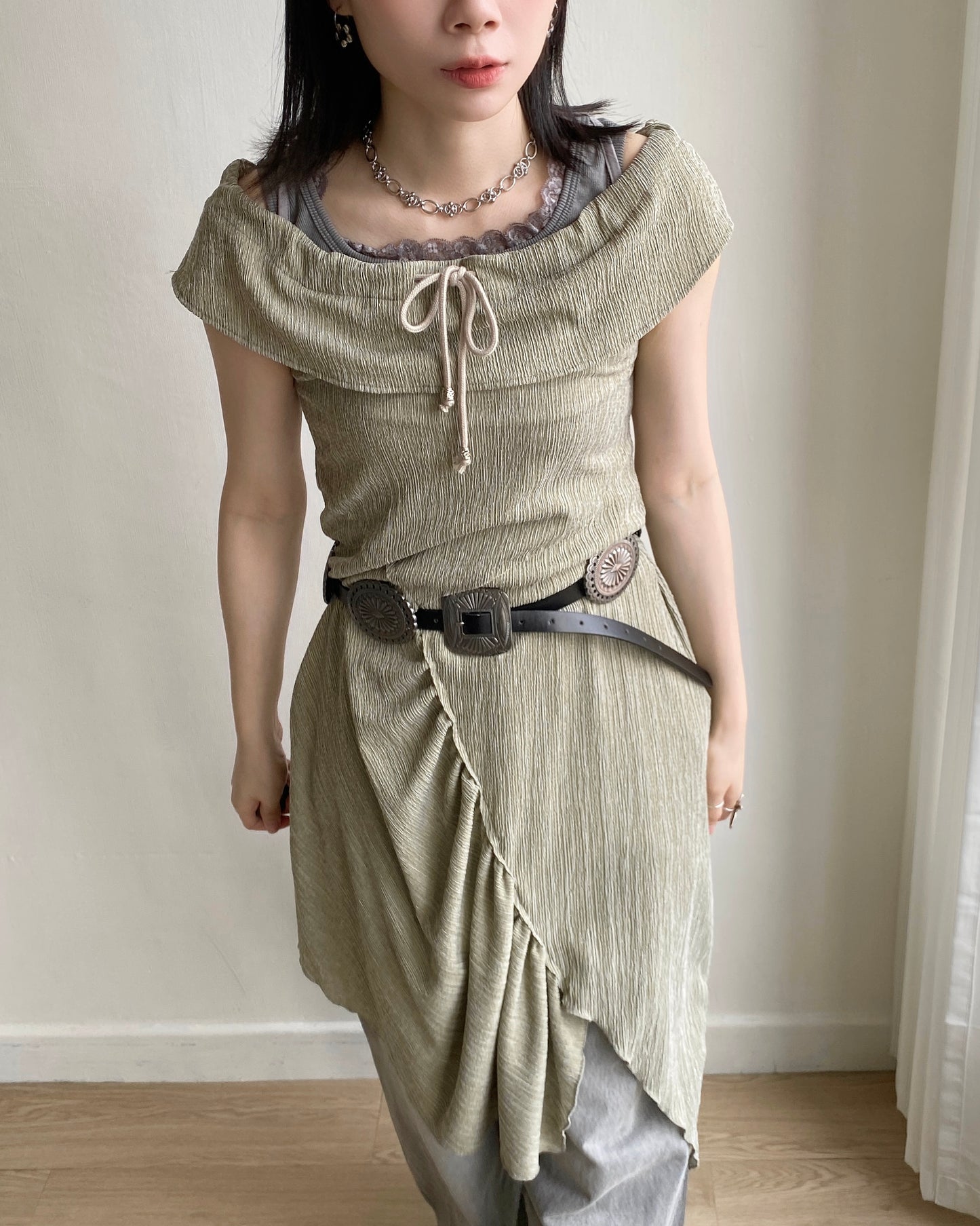 DS276 2way Shirring OPS - Olive | Charcoal