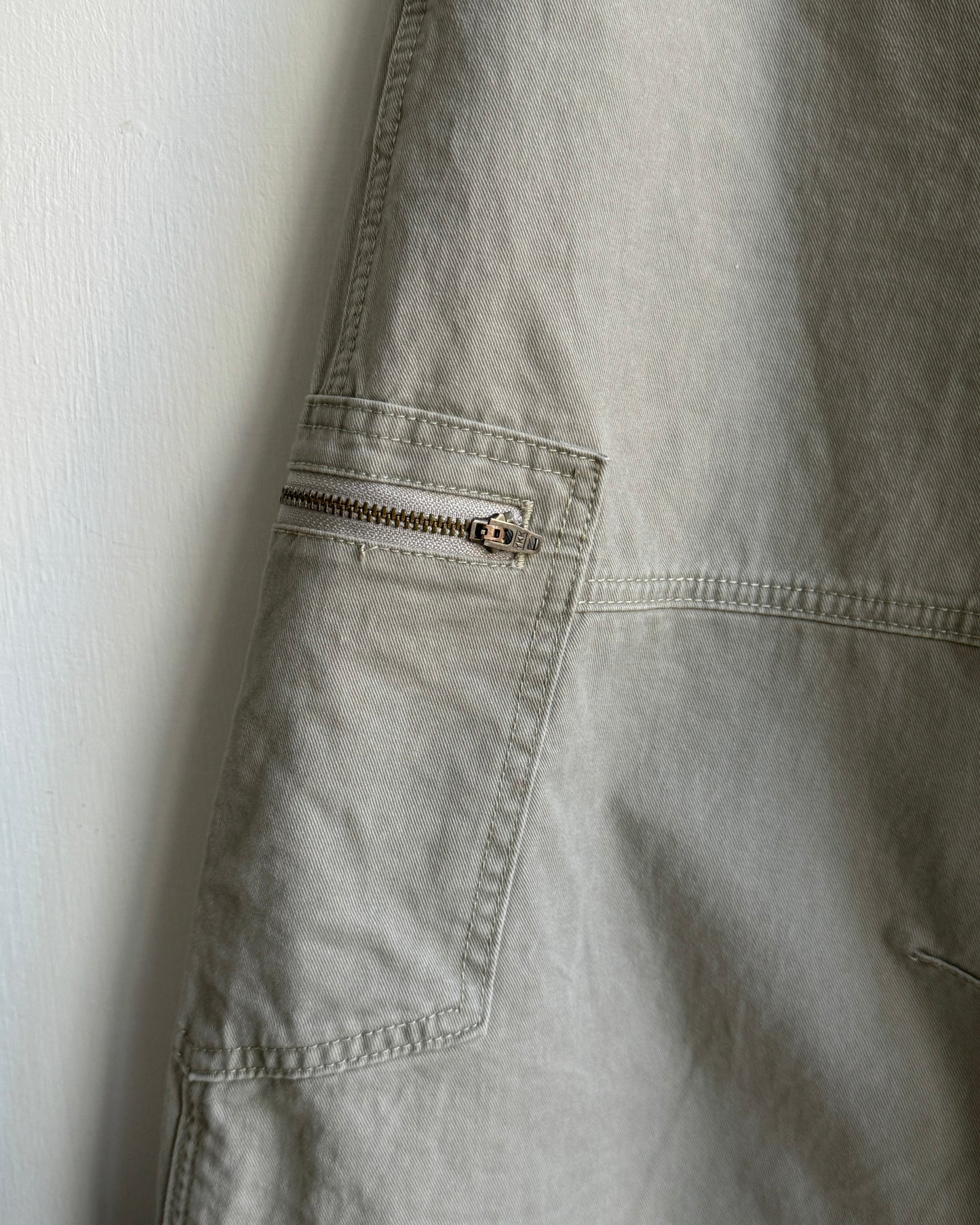 PT084 Unisex Banana Cargo Pants - Beige | Charcoal