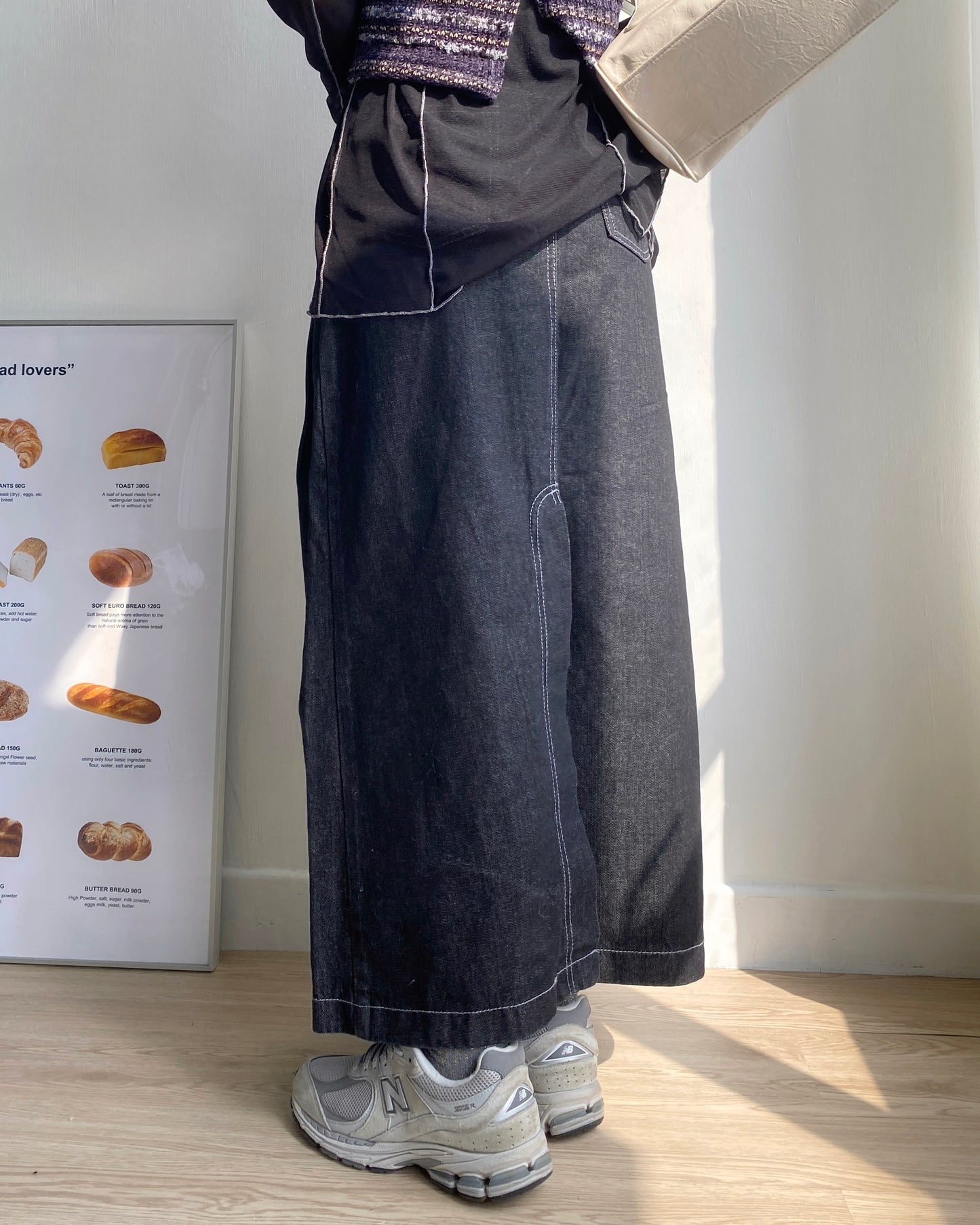 現貨 SK177 H-line Denim Skirt - Navy | Black