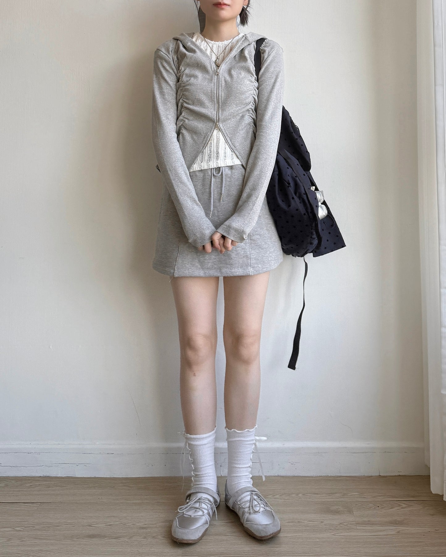 JK038 Casual Jacket - Gray | White | Black