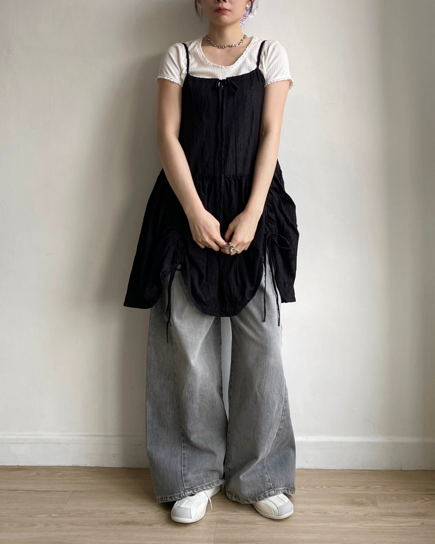 JN058 Irregular Jeans - Blue | charcoal