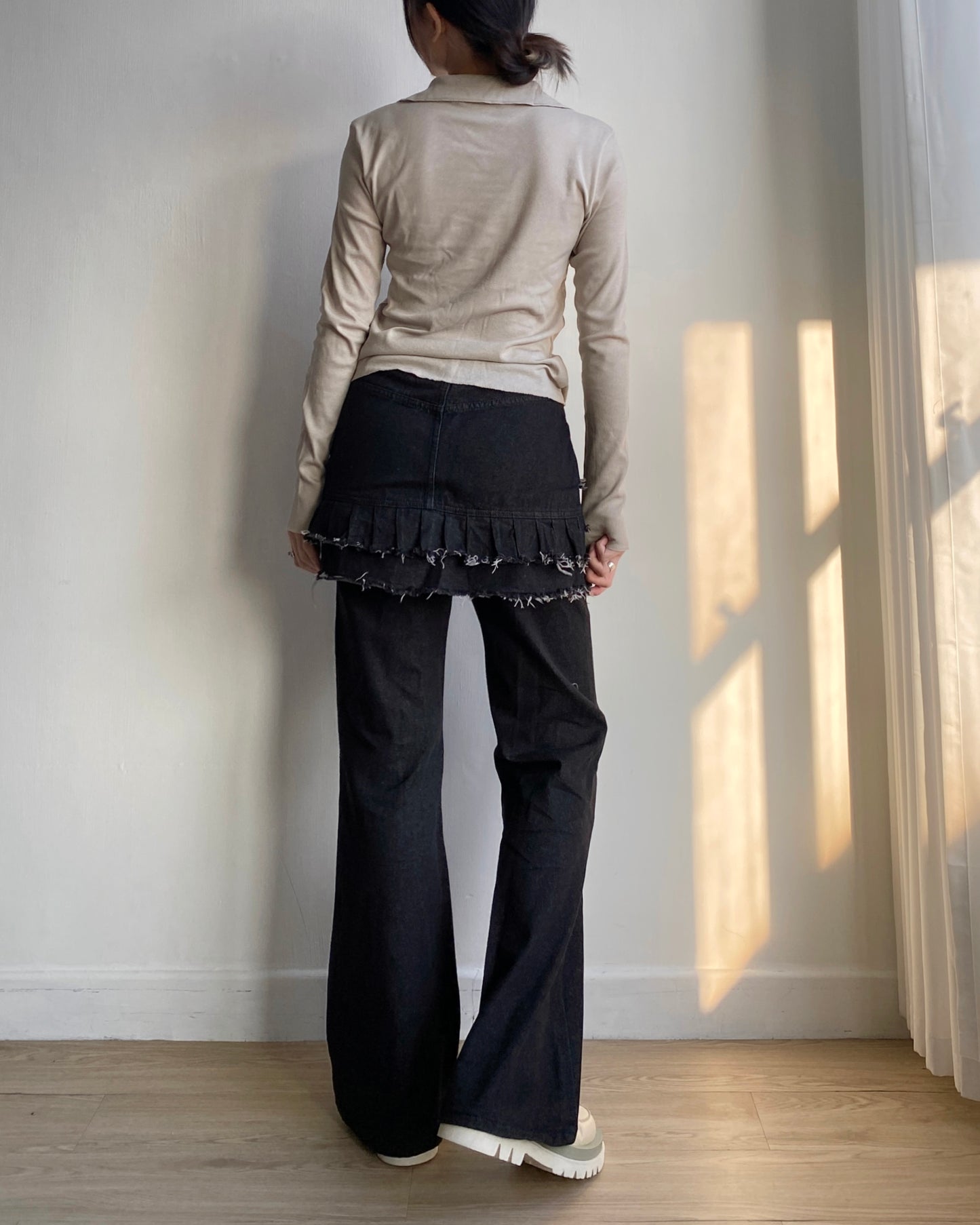 現貨 JN057 Bootcut Jeans - Black