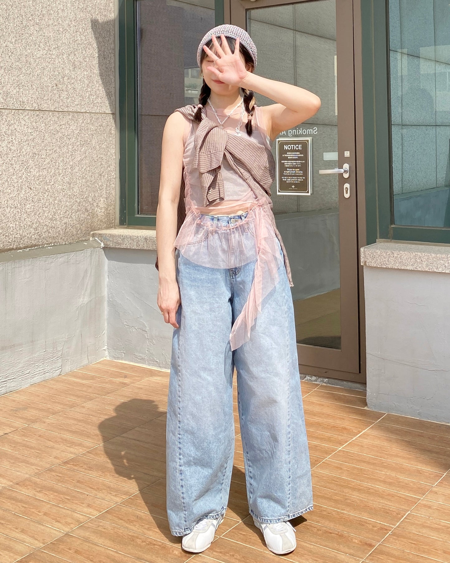 JN058 Irregular Jeans - Blue | charcoal