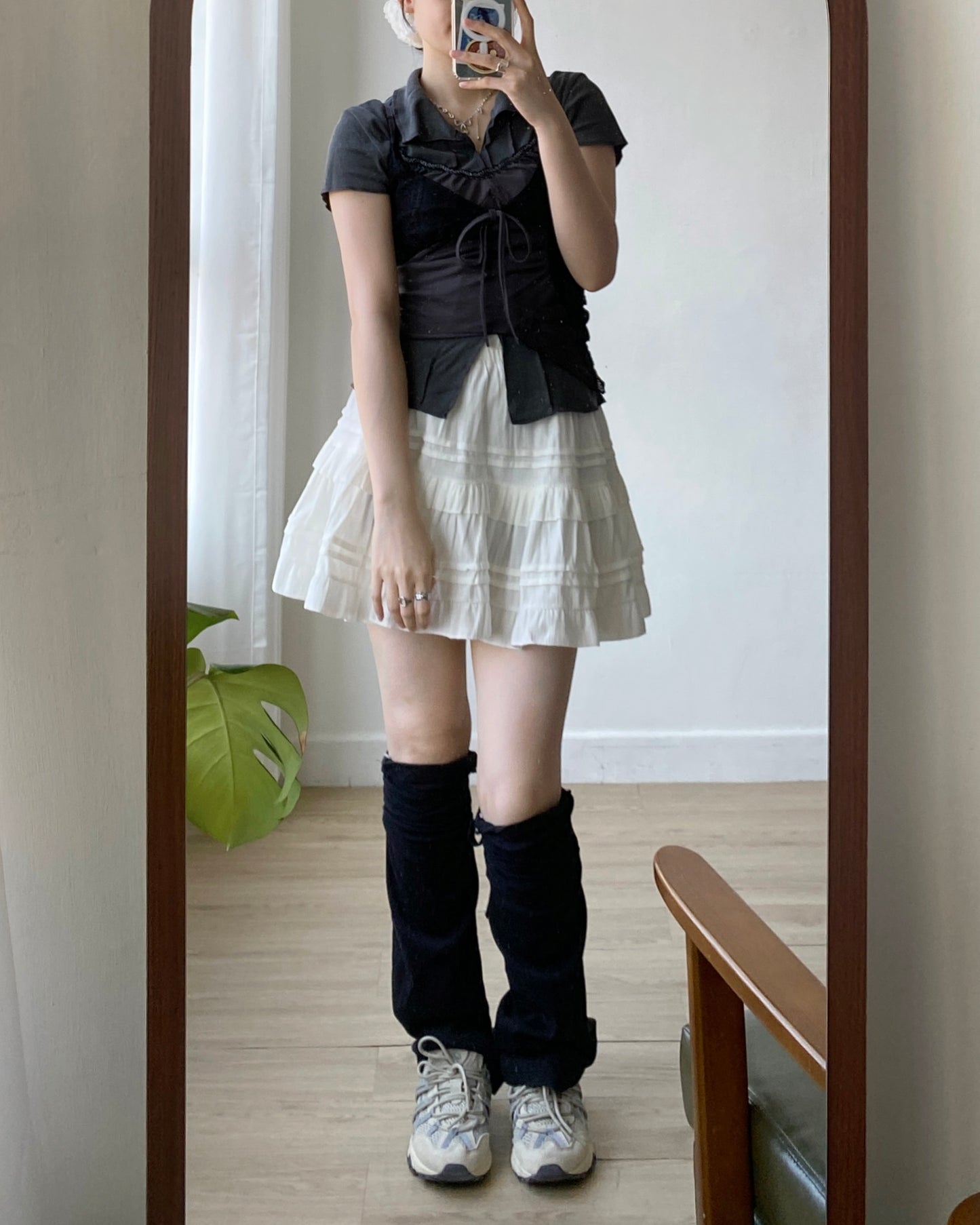 TP517 V-Neck Top - Pink | Charcoal