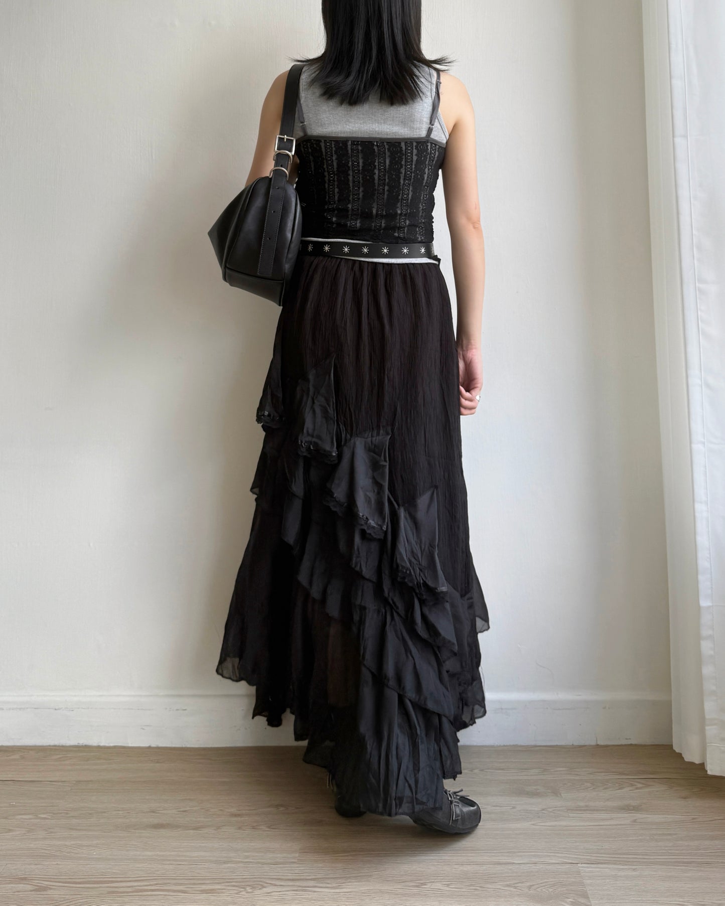 SK194 Lace Skirt - White | Black