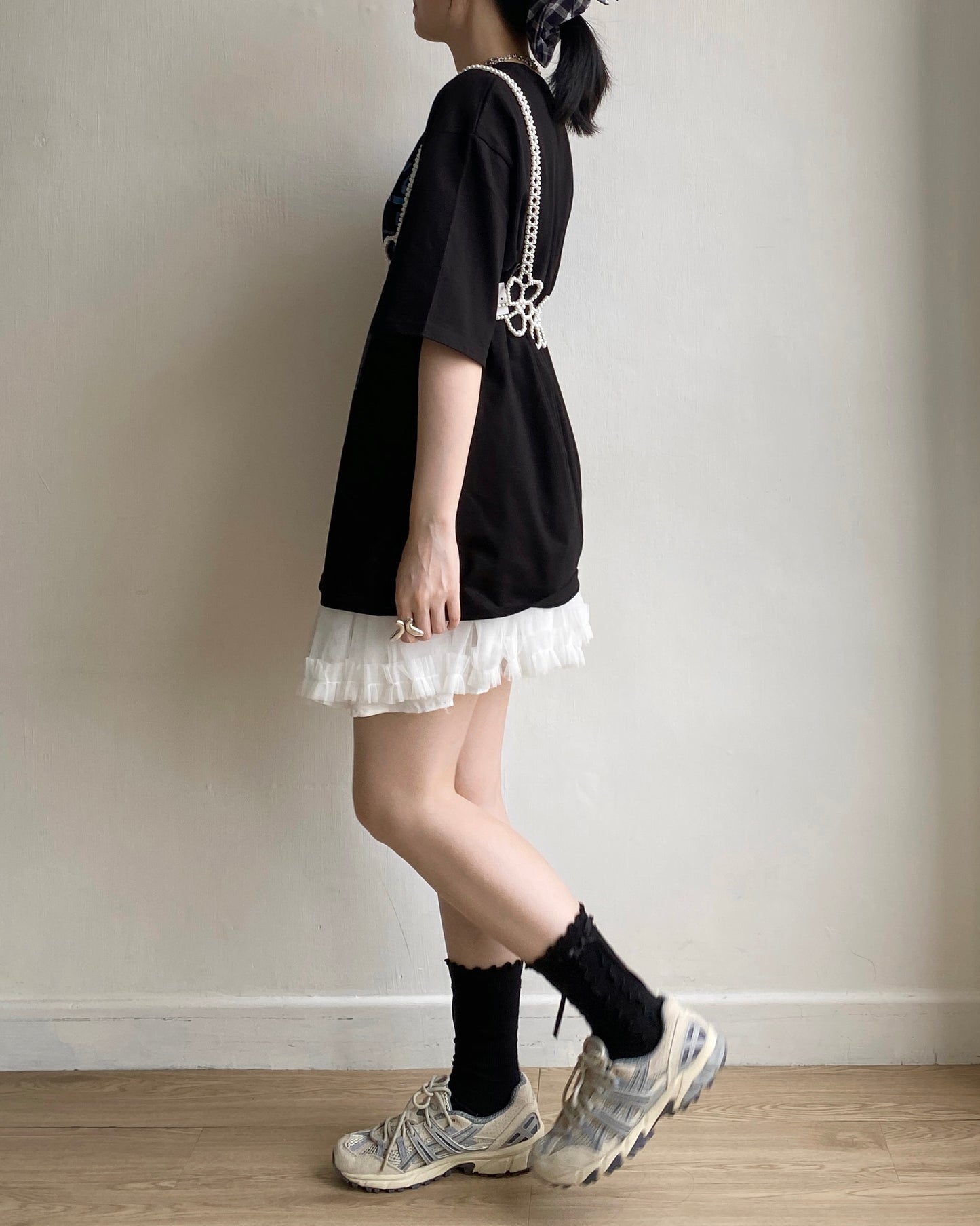 TP521 Oversize Print TEE - White | Gray | Black