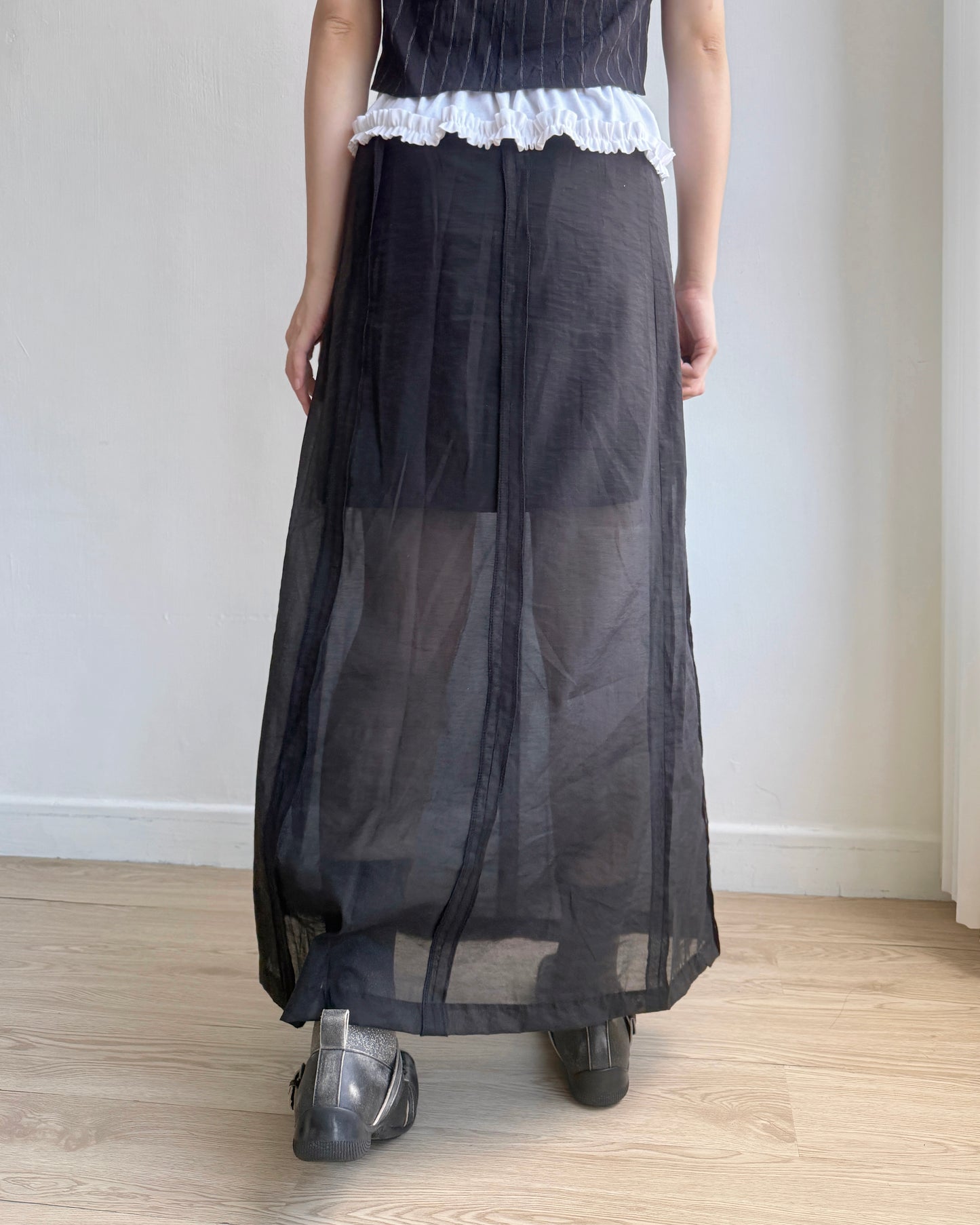SK195 Dover Skirt - Ivory | Black