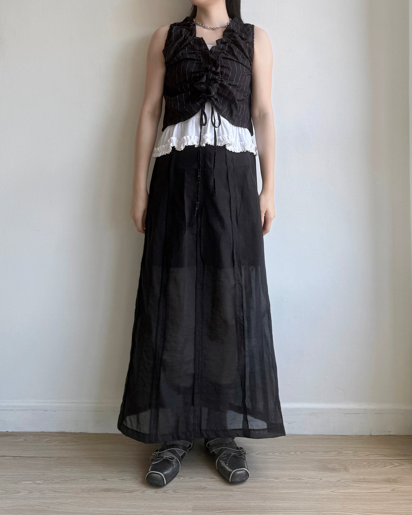 SK195 Dover Skirt - Ivory | Black