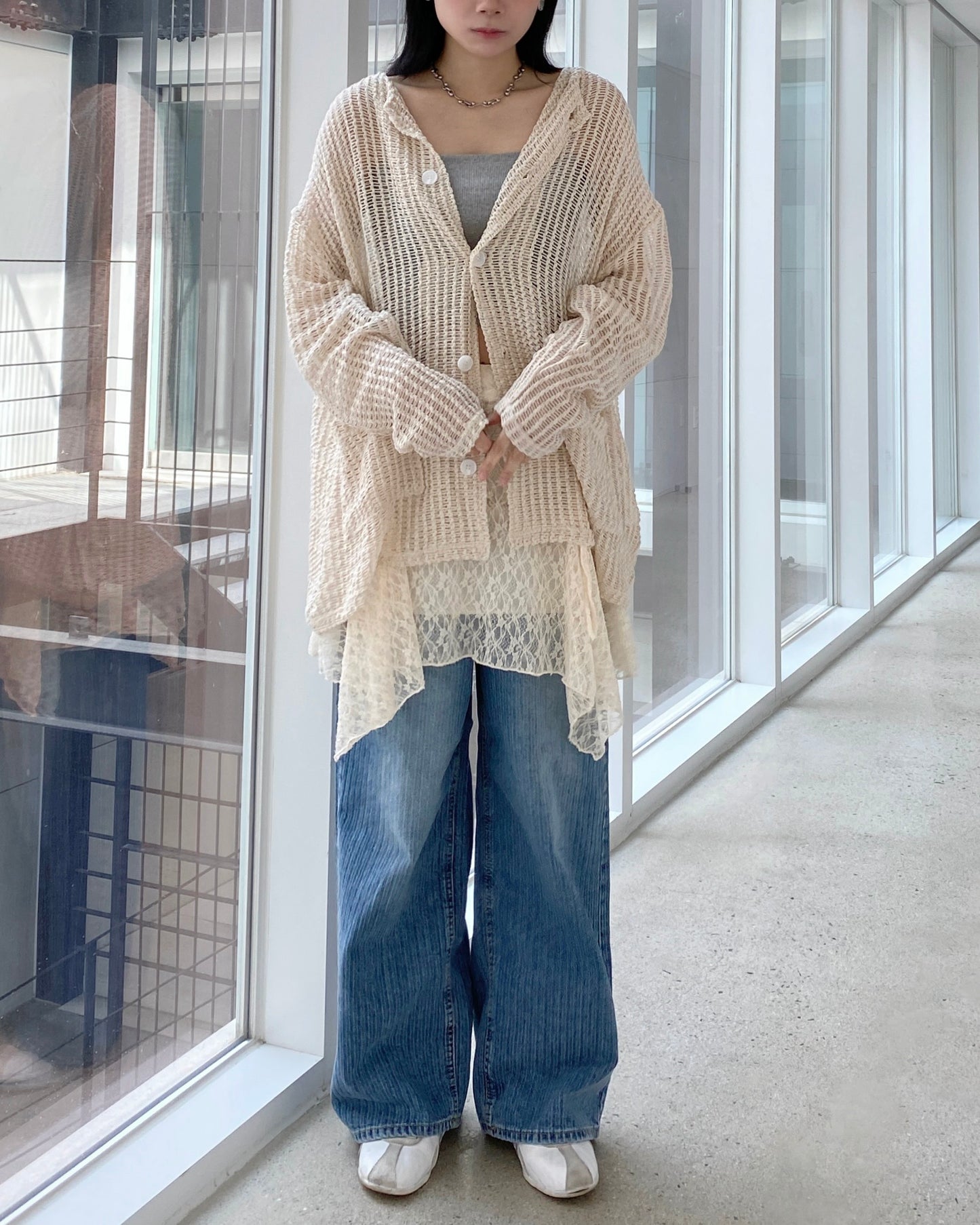 JN059 Stripe Jeans - Blue