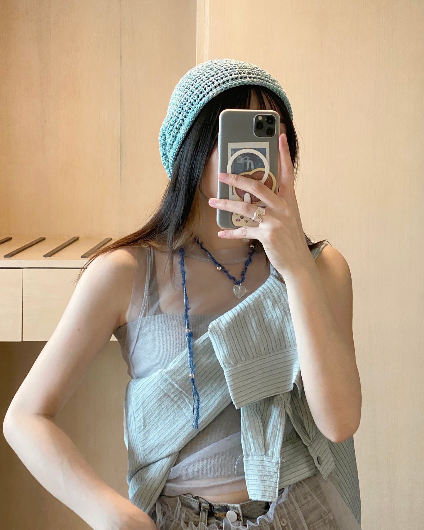 TP509 Stripe Shirt - Blue | Beige