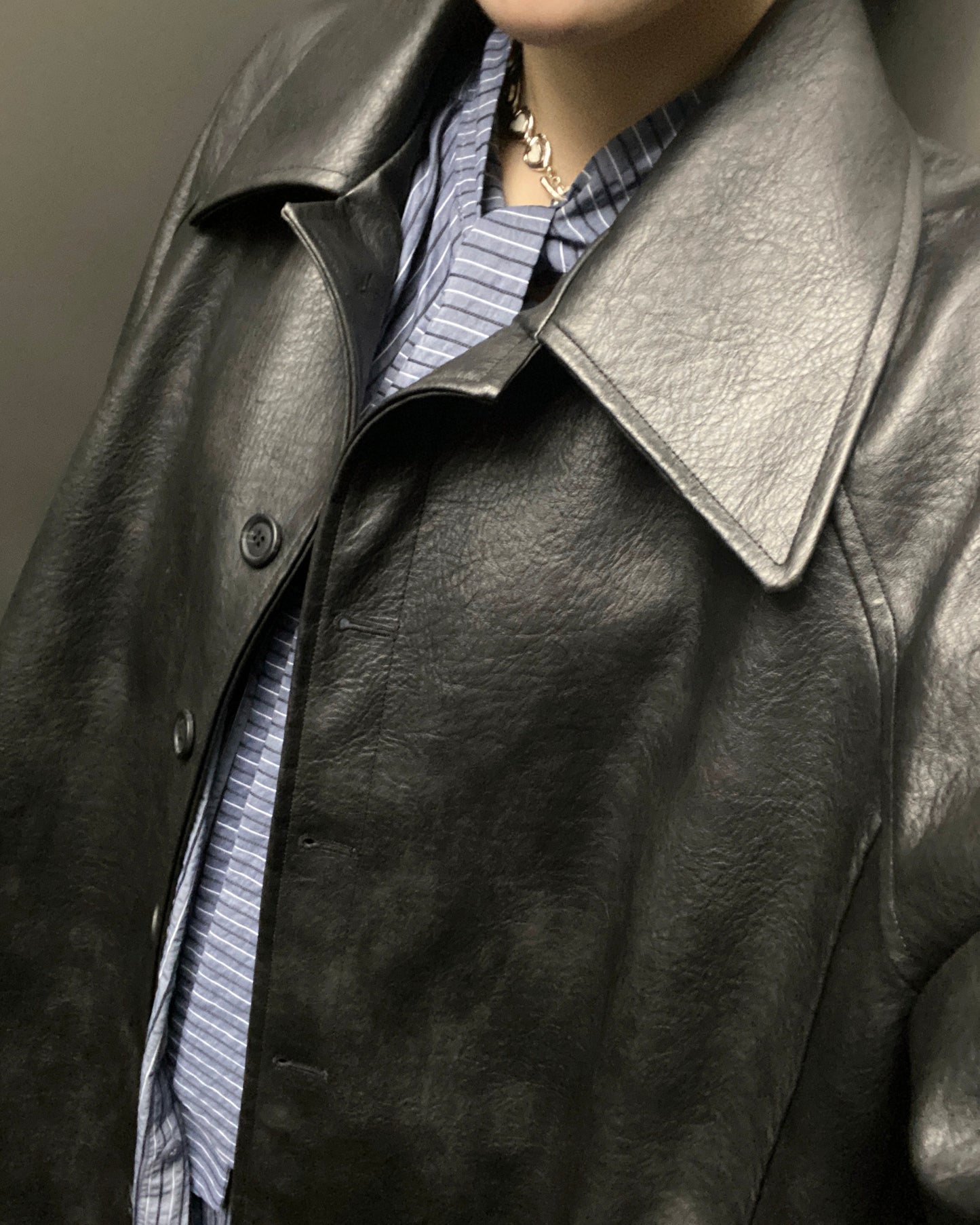 現貨 JK031 Aline PU Leather Jacket - Black