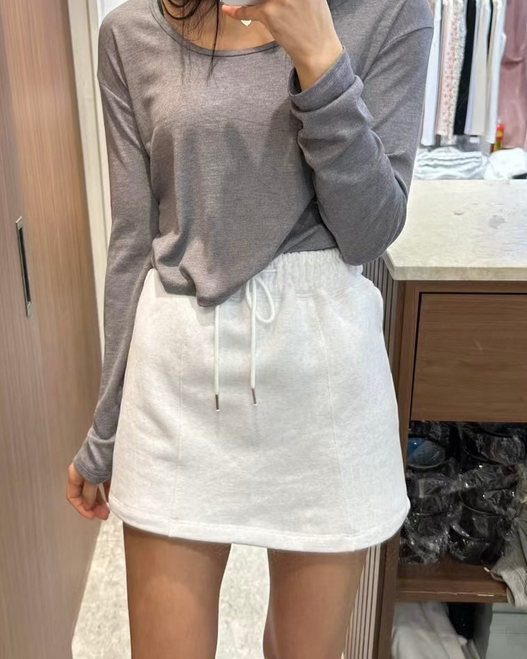 SP019 Pintuck Skort - White | Gray | Black