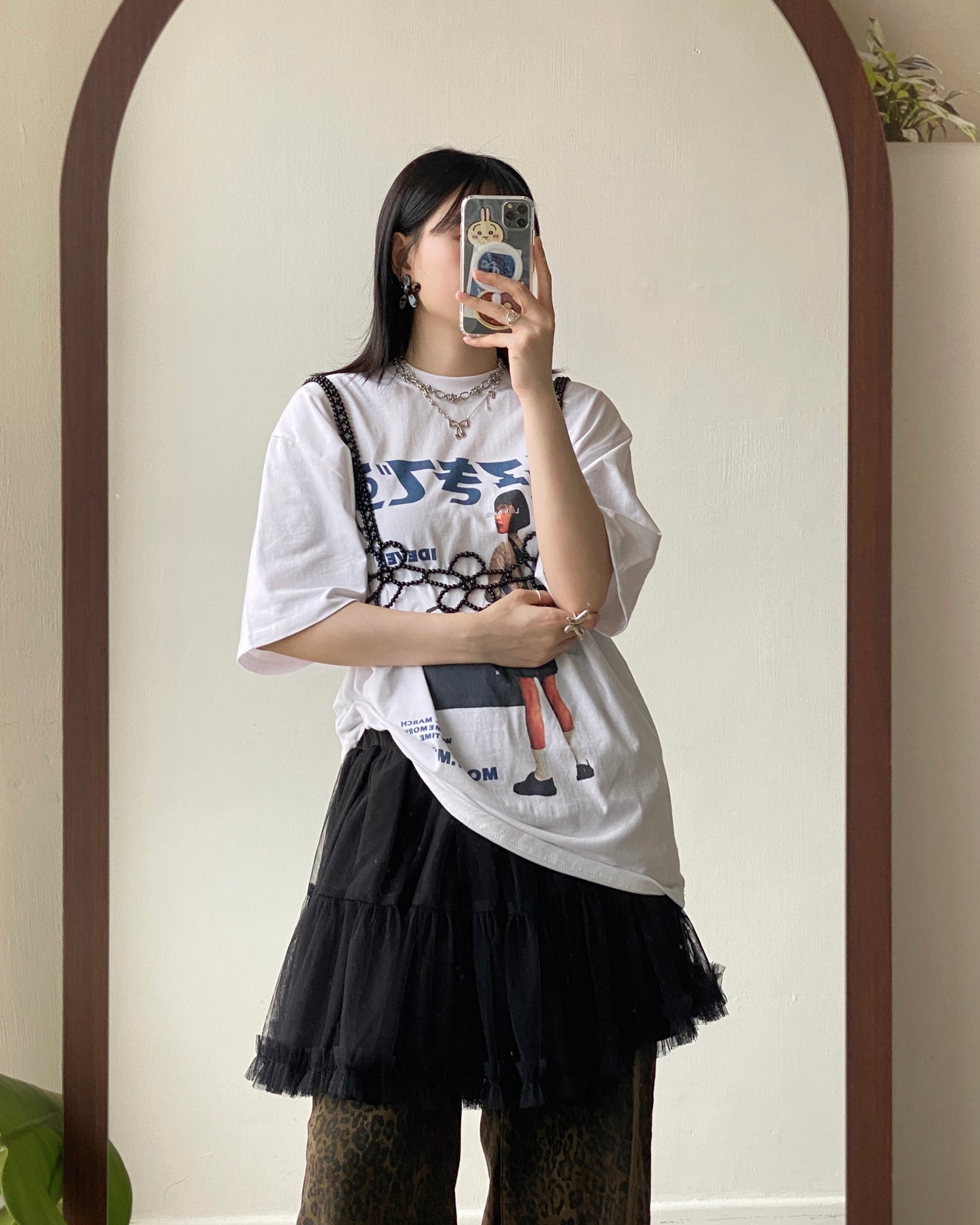 TP521 Oversize Print TEE - White | Gray | Black