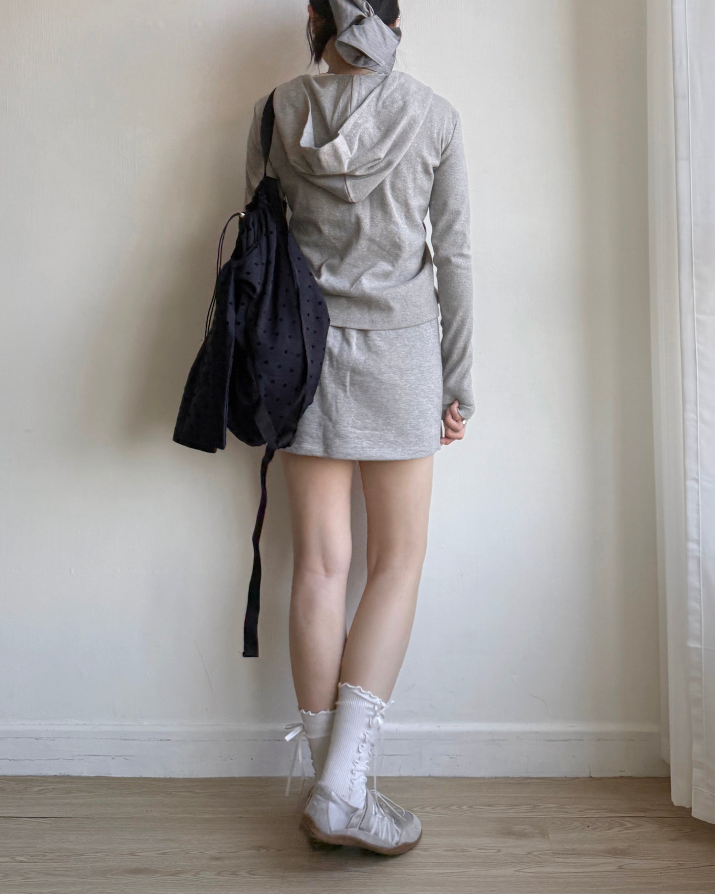 SP019 Pintuck Skort - White | Gray | Black