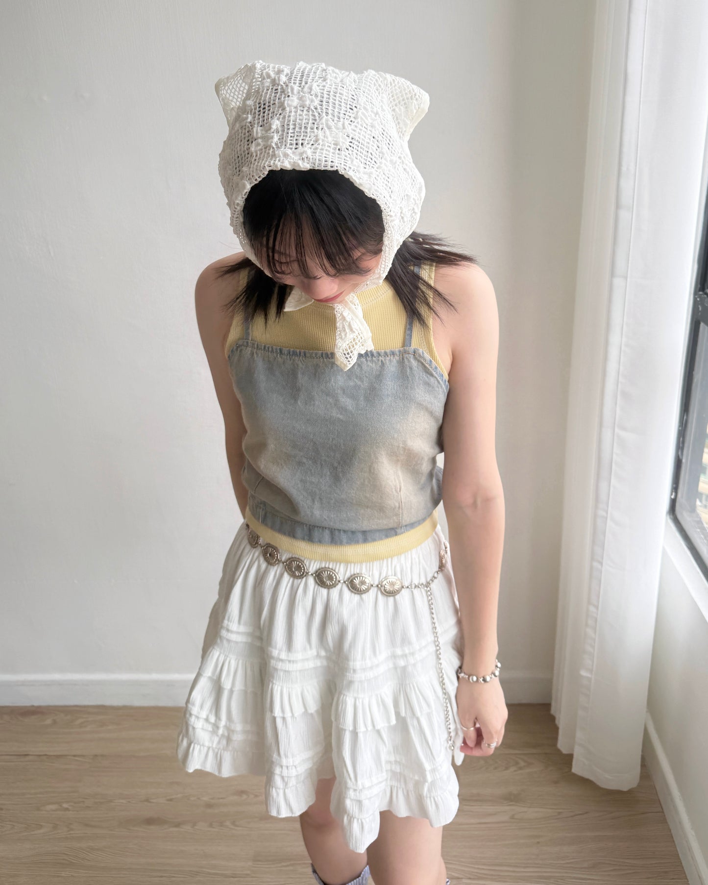 VT253 Denim Strap Camisole - Light Blue | Navy