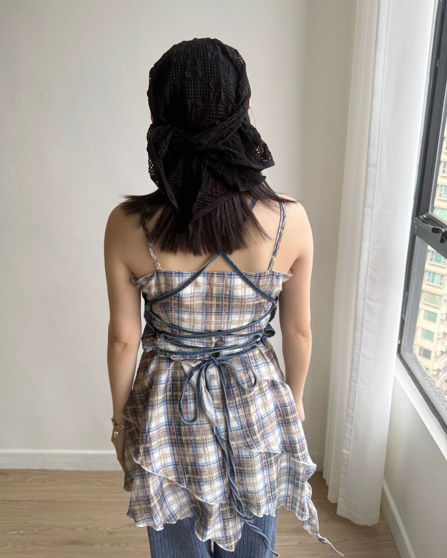 VT253 Denim Strap Camisole - Light Blue | Navy
