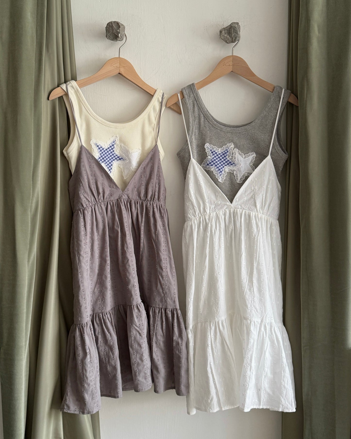 DS292 Flowy Asymmetric OPS - White | Gray
