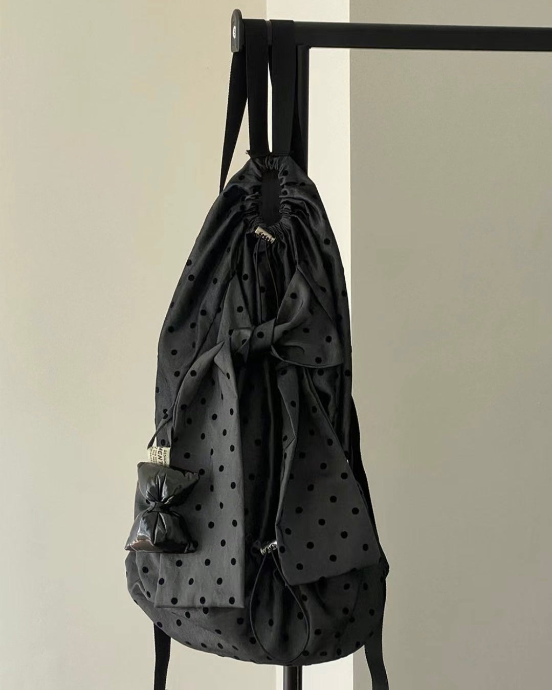 BG032 Polka Dot Backpack - Navy | Drak Gray