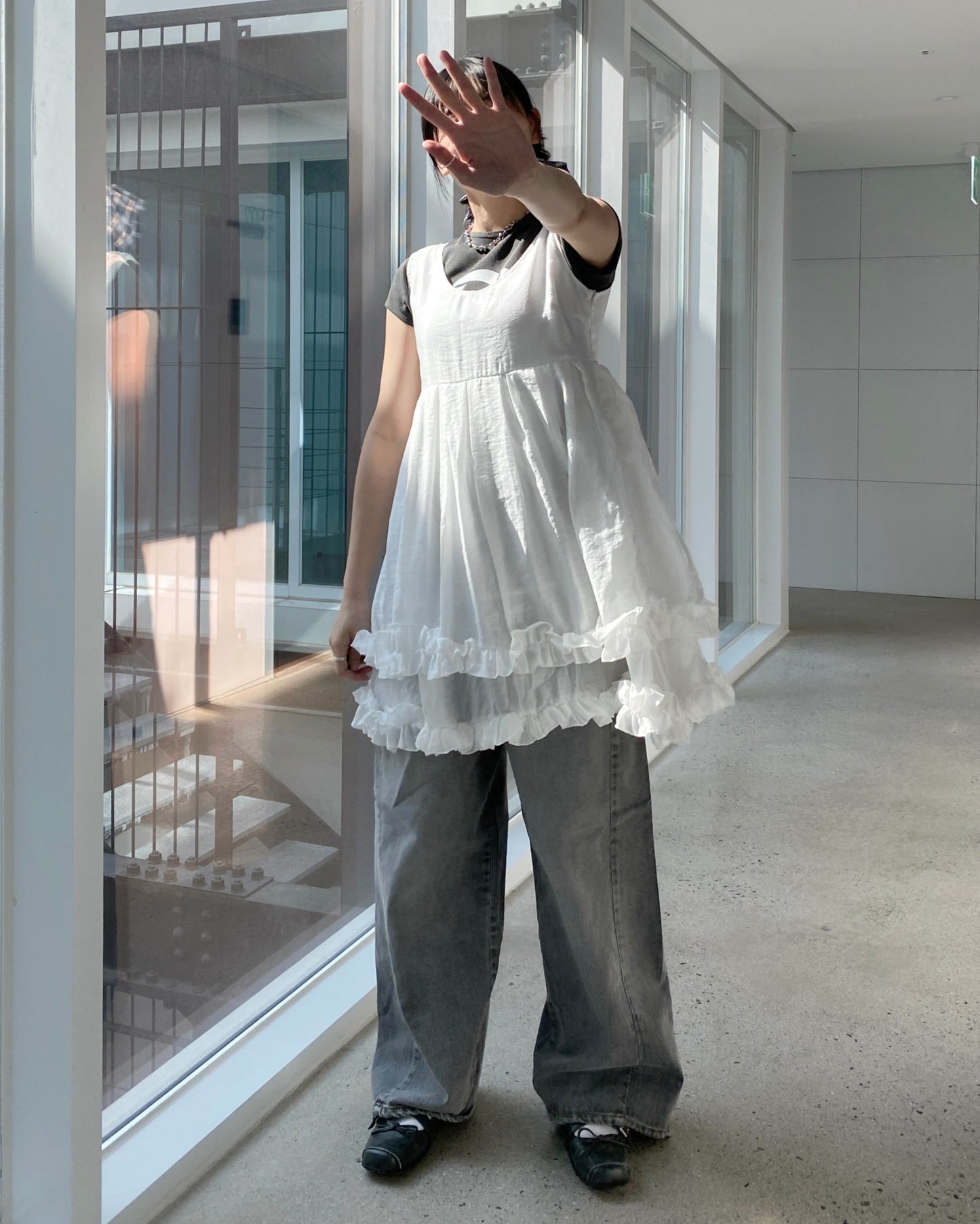 現貨 TP512 Print TEE - White | Khaki | Charcoal