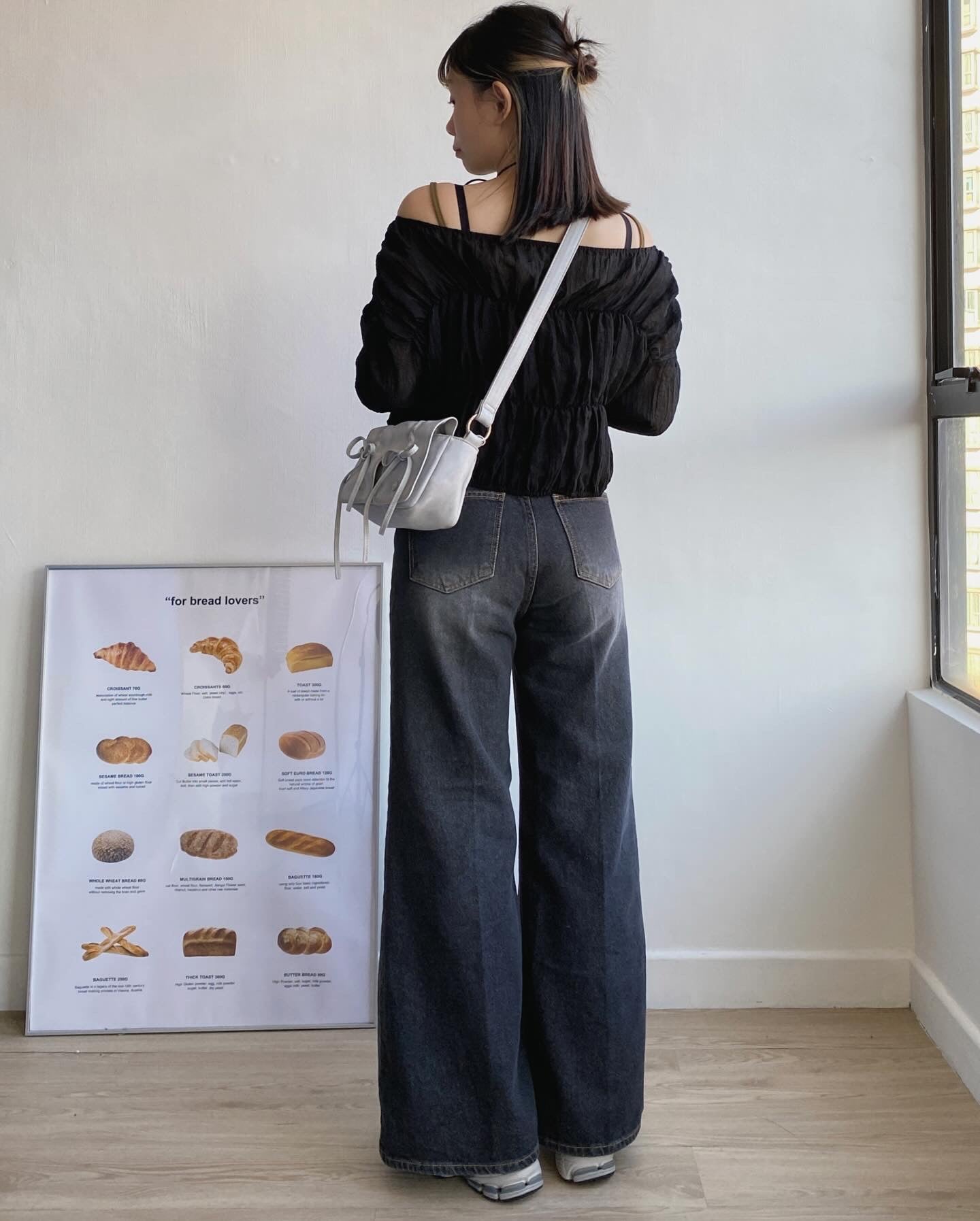 現貨 TP475 Ribbon 2Way Blouse - Ivory | Black