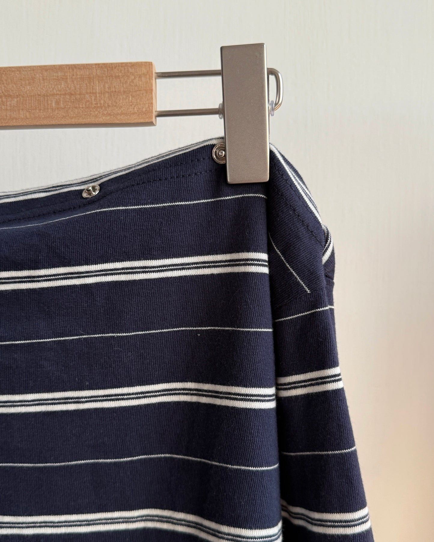 TP572 Striped Snap Top - Gray | Navy