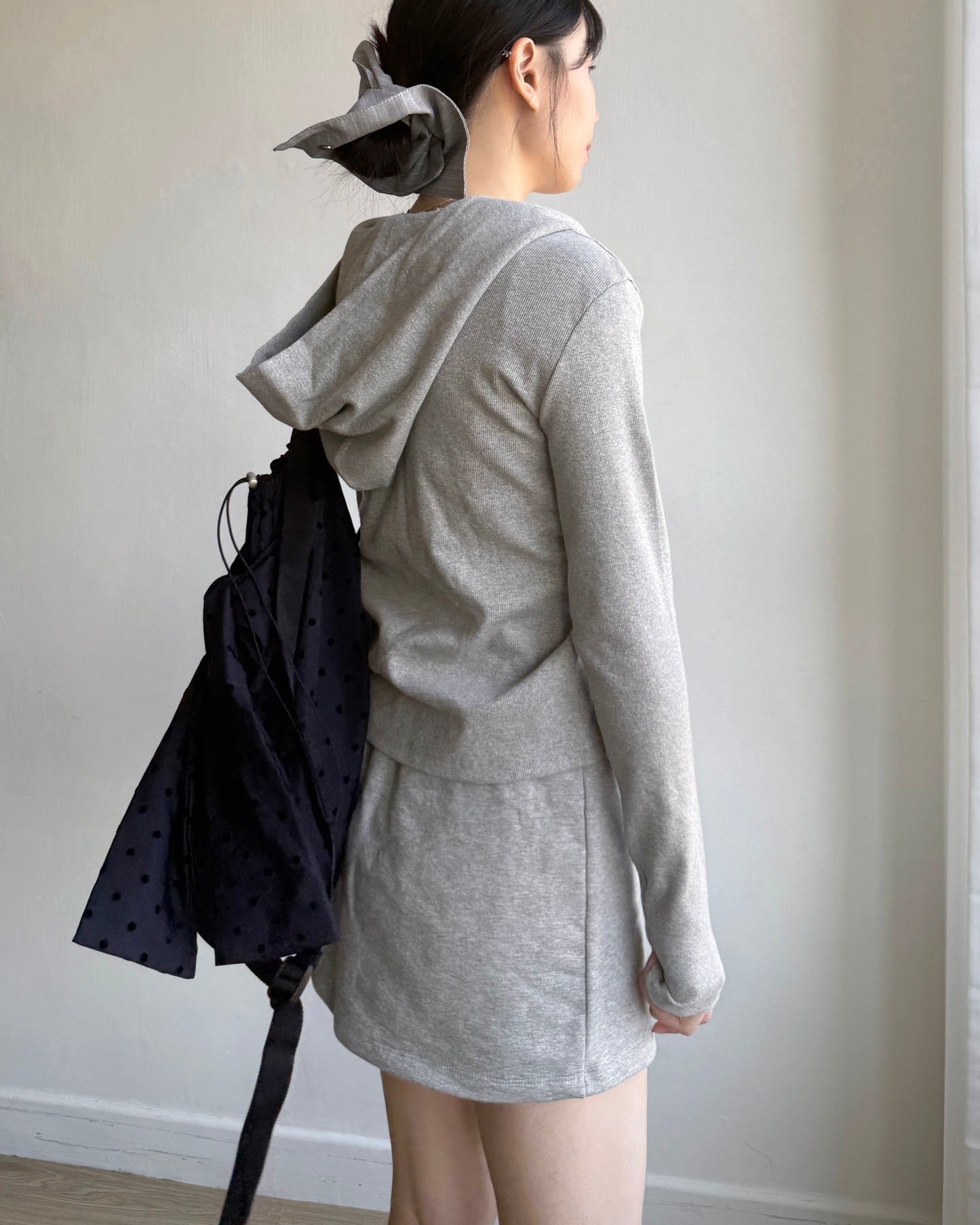 BG032 Polka Dot Backpack - Navy | Drak Gray